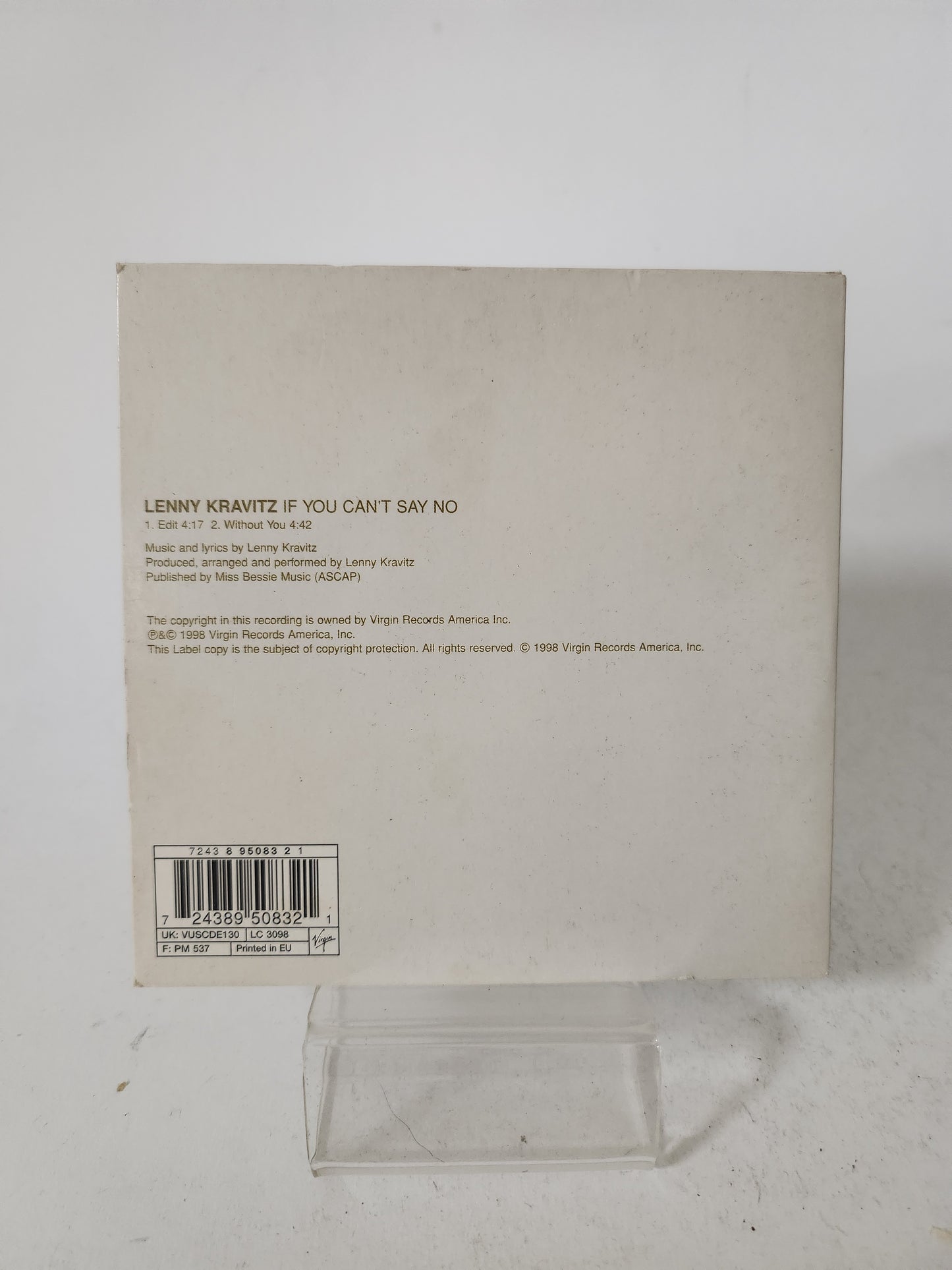 Lenny Kravitz: if You Can't Say No CD Single
