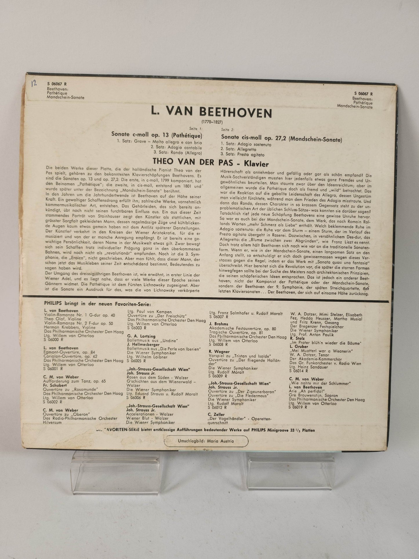 Beethoven: Theo van der Pas LP Vinyl - Feniks Gameshop