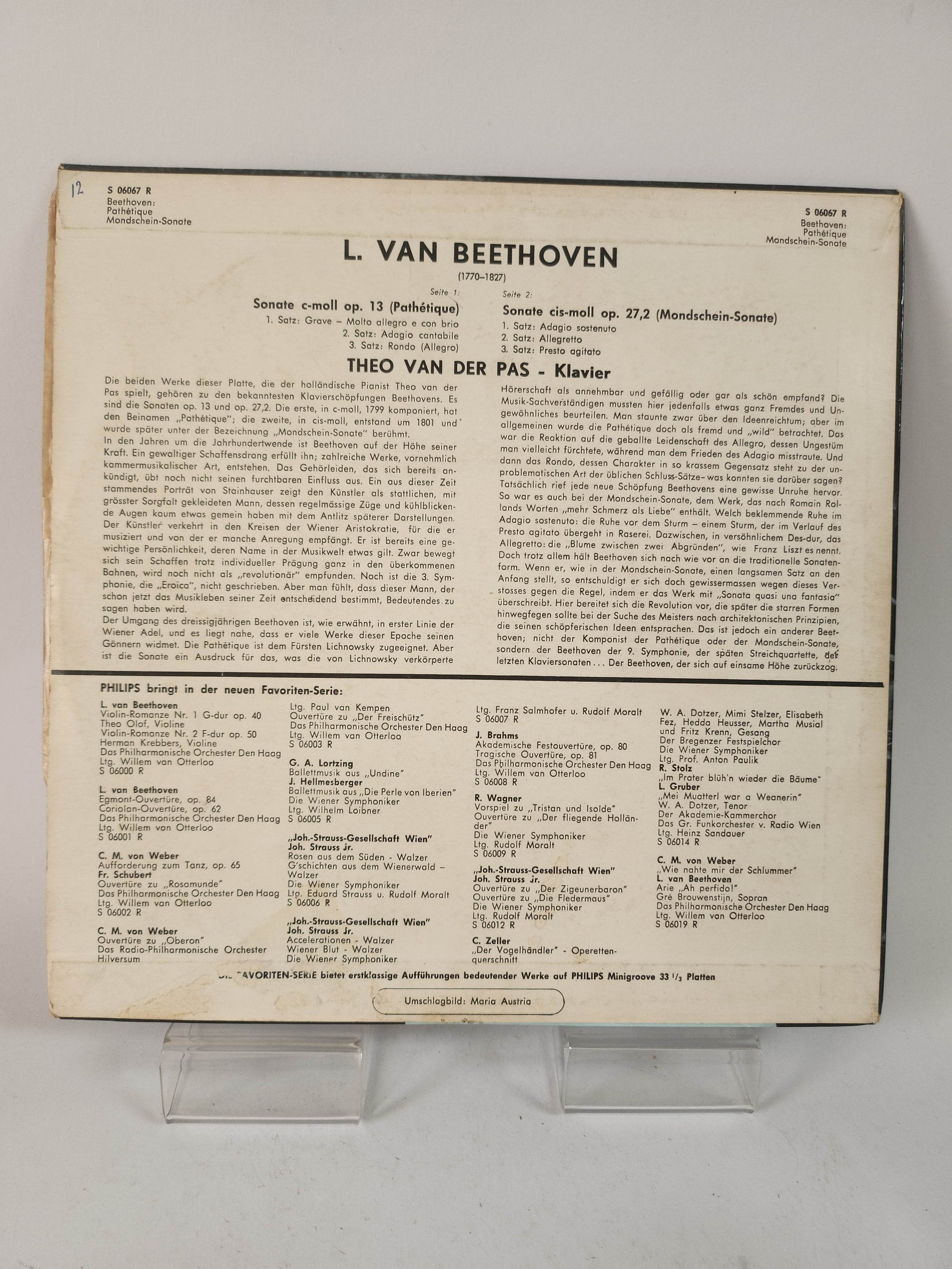 Beethoven: Theo van der Pas LP Vinyl - Feniks Gameshop