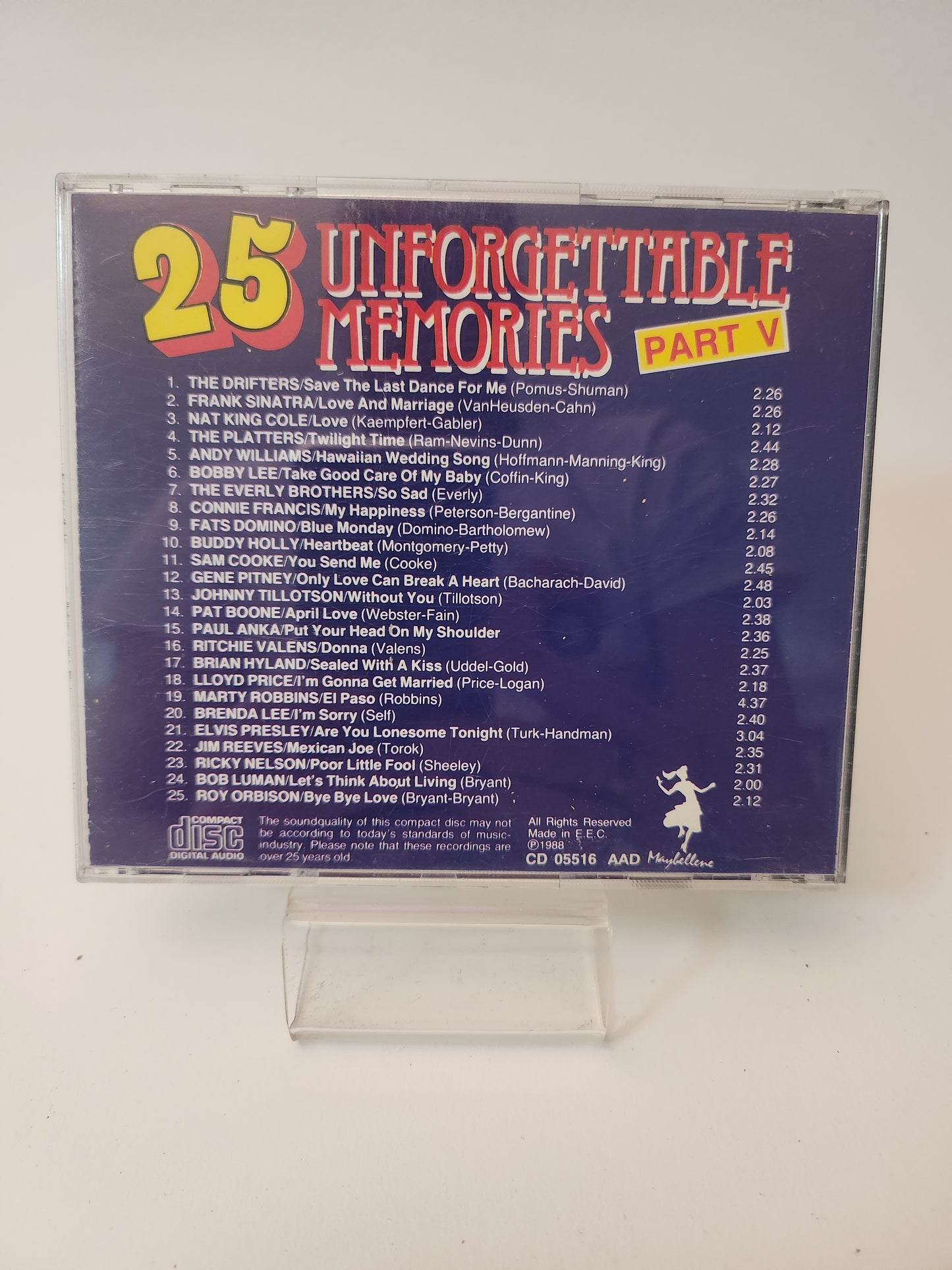 25 Unforgettable Memories Part V CD