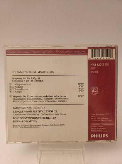 Brahms Symphony No 3 CD
