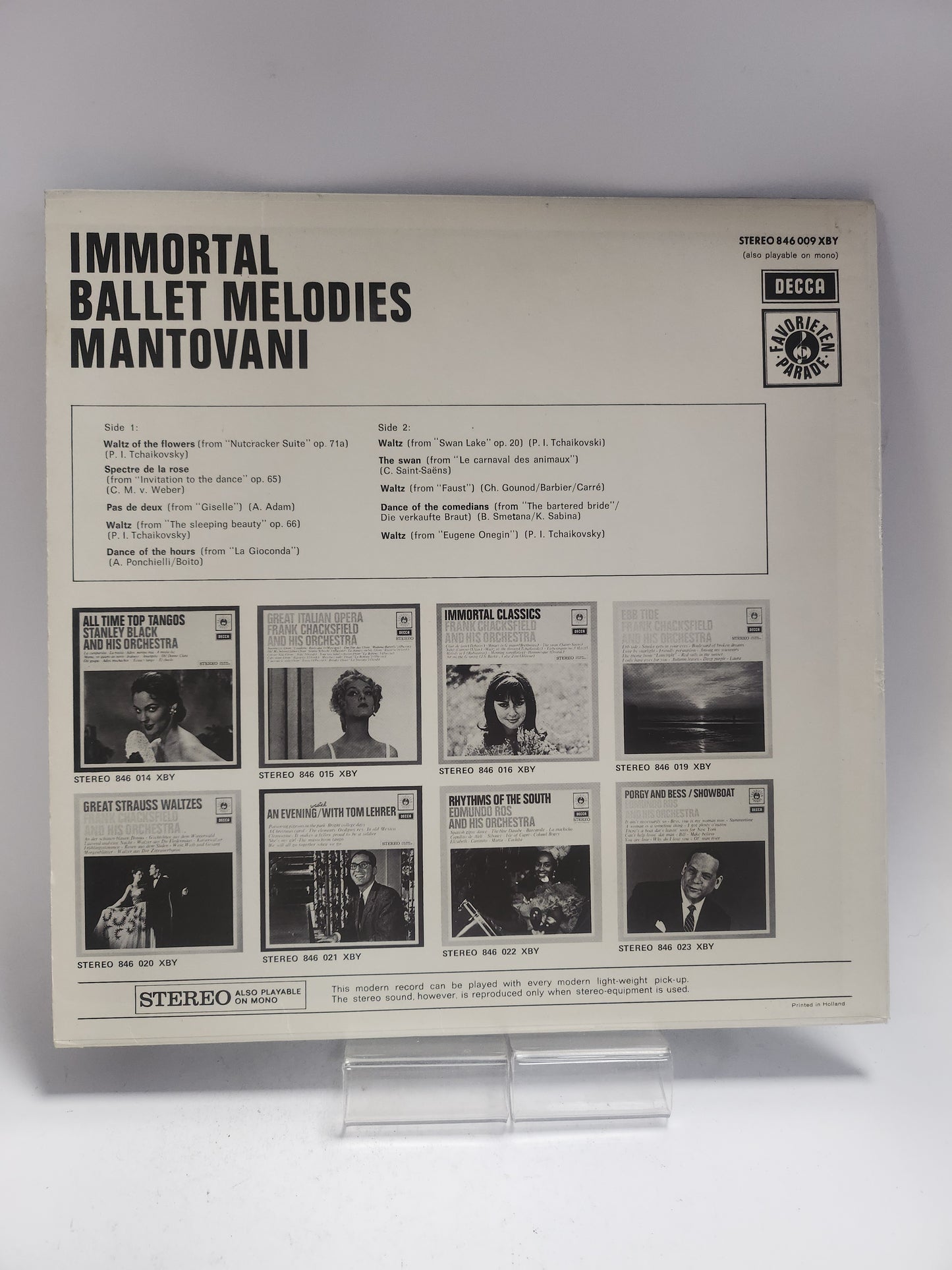 Mantovani: Immortal Ballet Melodies LP Vinyl