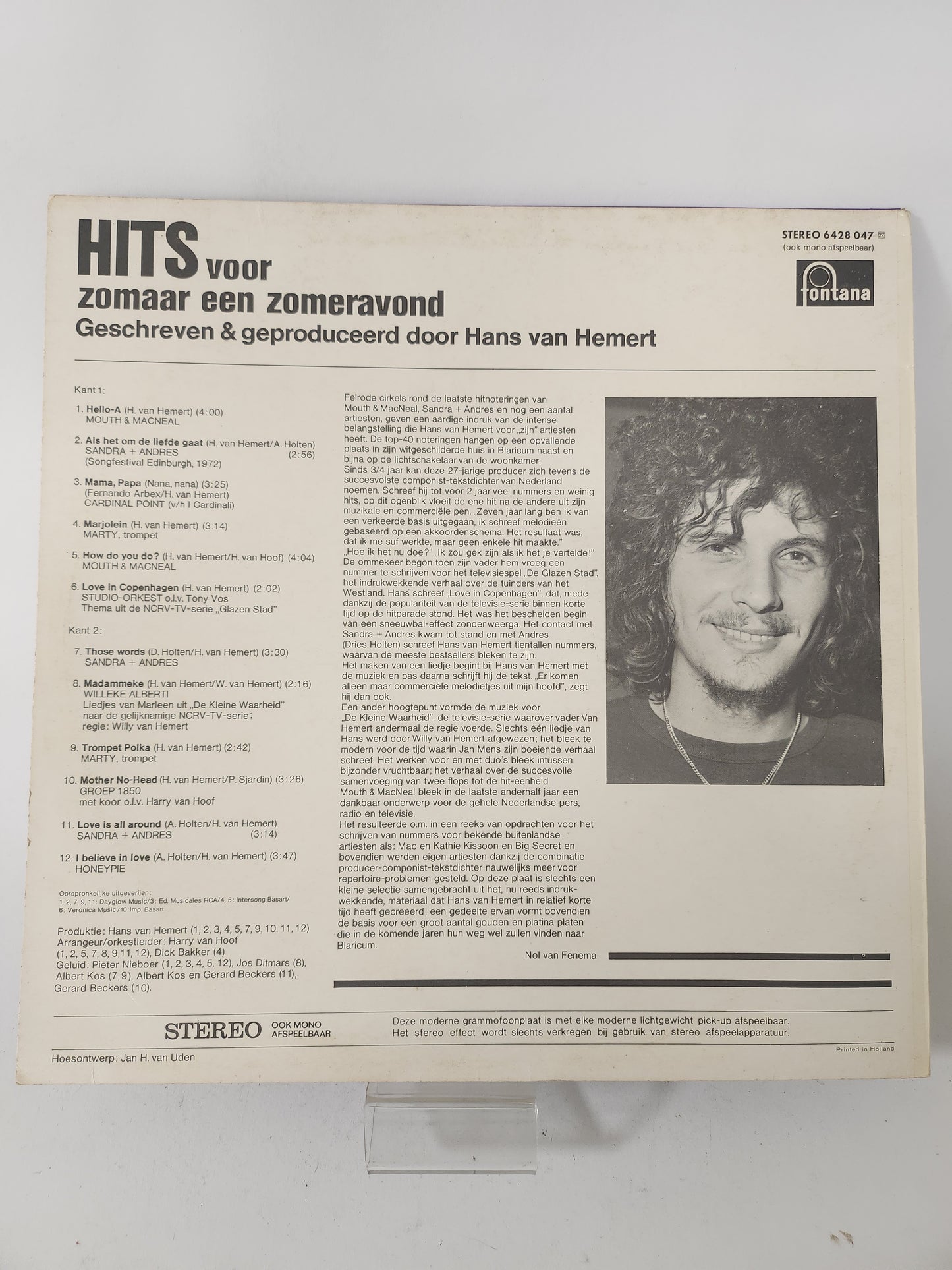 Hits voor Zomaar een Zomeravond LP Vinyl