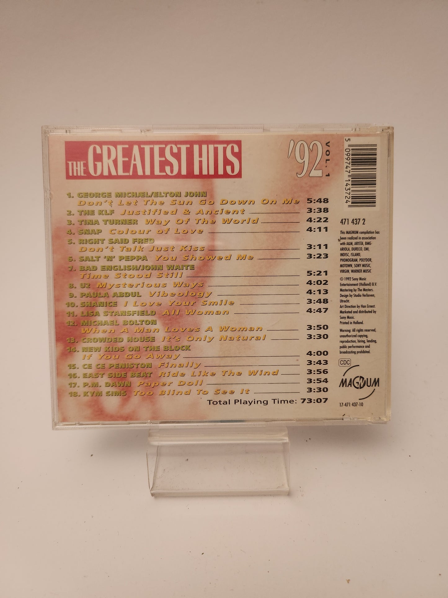 MTV Greatest Hits '92 Volume 1 CD