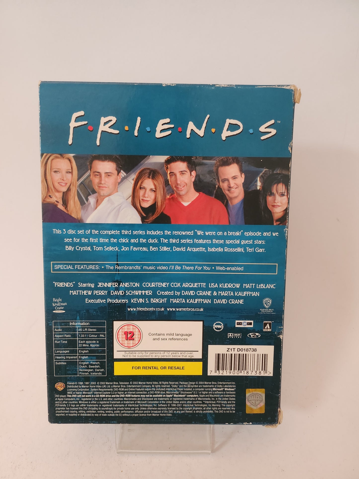 Friends the Complete Third Season Dvd Box