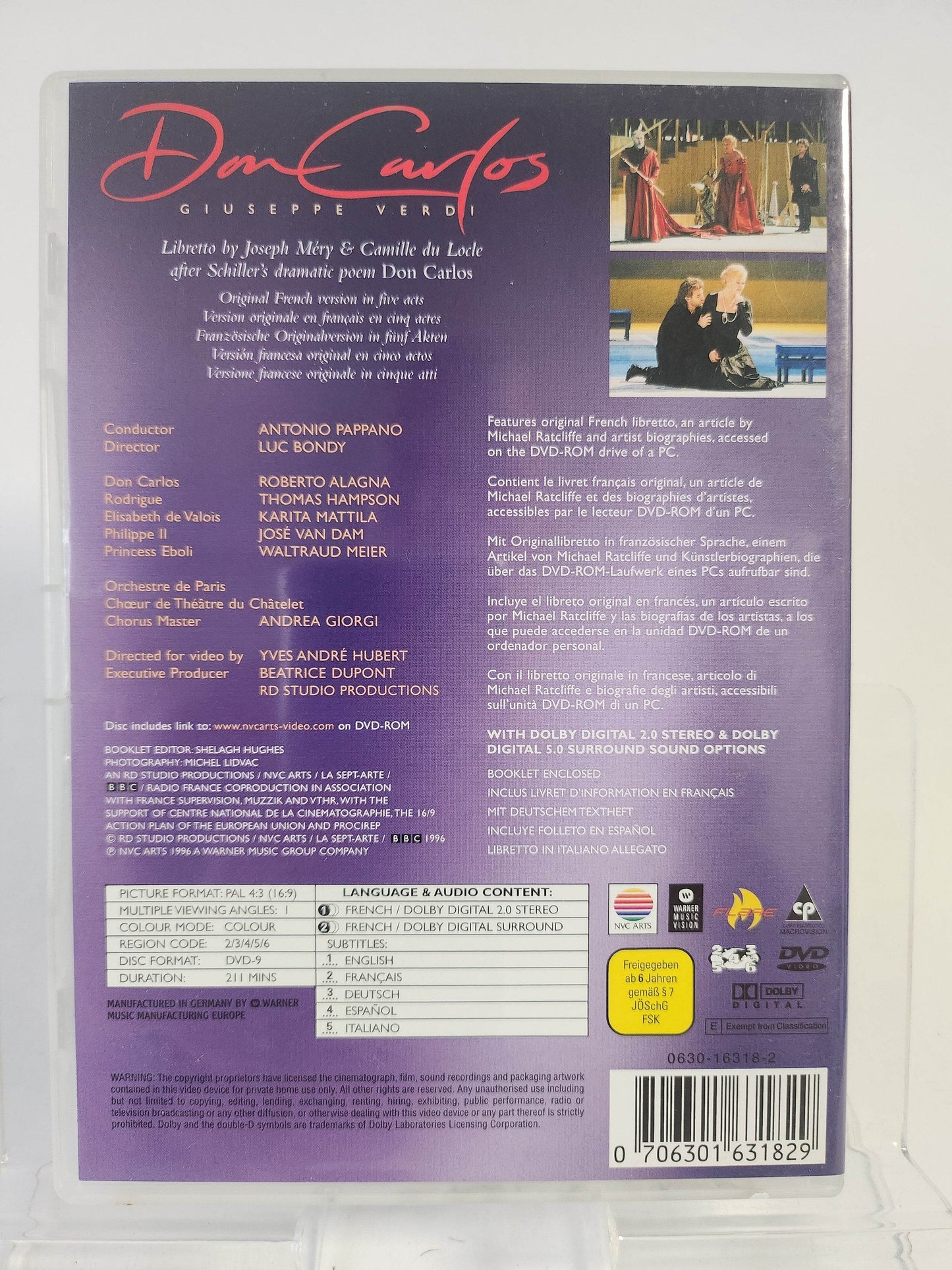 Verdi: Don Carlos DVD Muziek - Feniks Gameshop