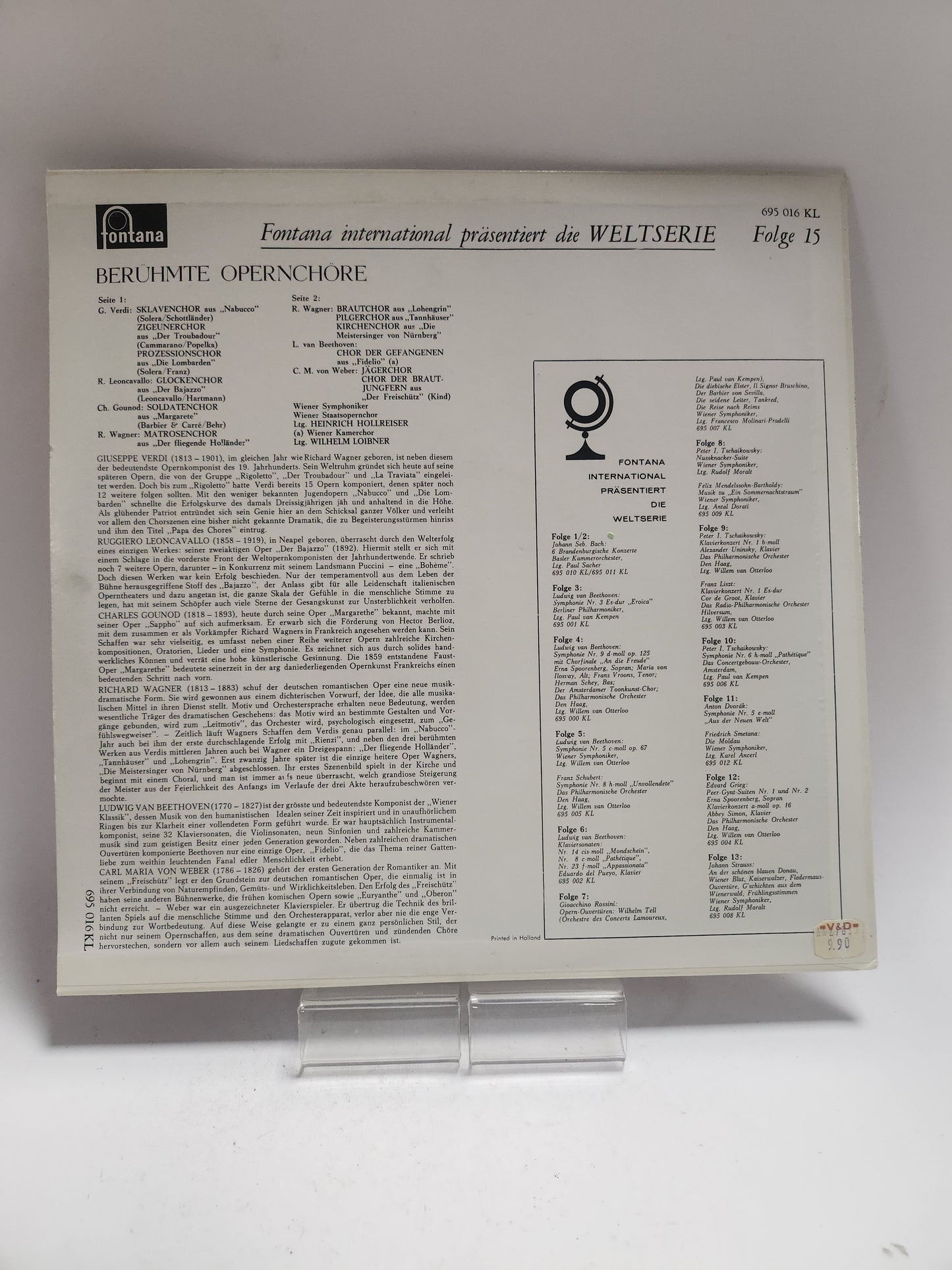 Berühmte Opernchöre LP Vinyl