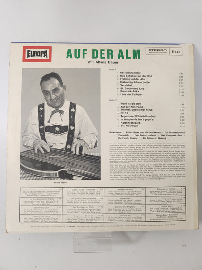 Auf Der Alm mit Alfons Bauer LP Vinyl