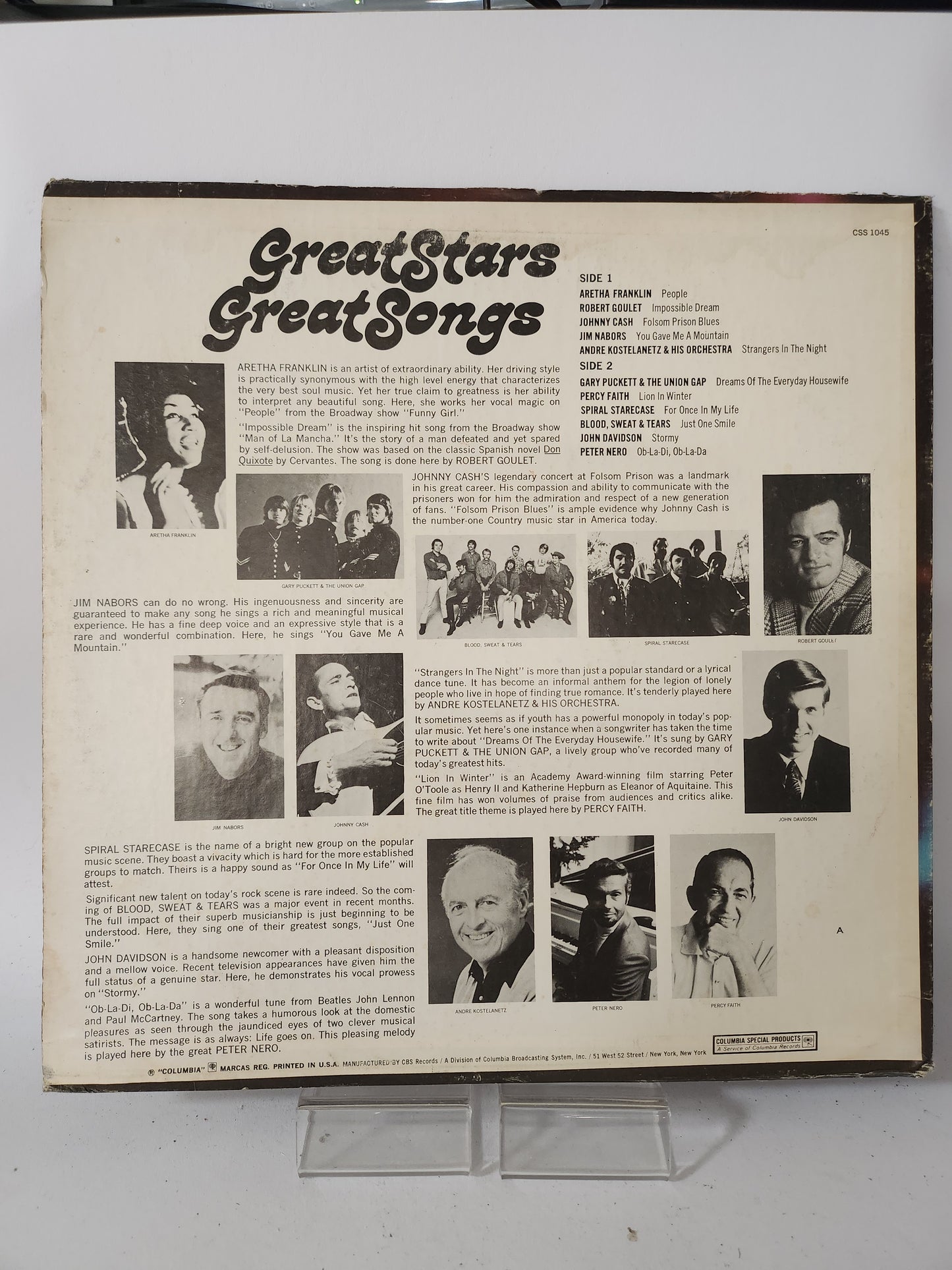 Great Stars Great Songs LP Vinyl