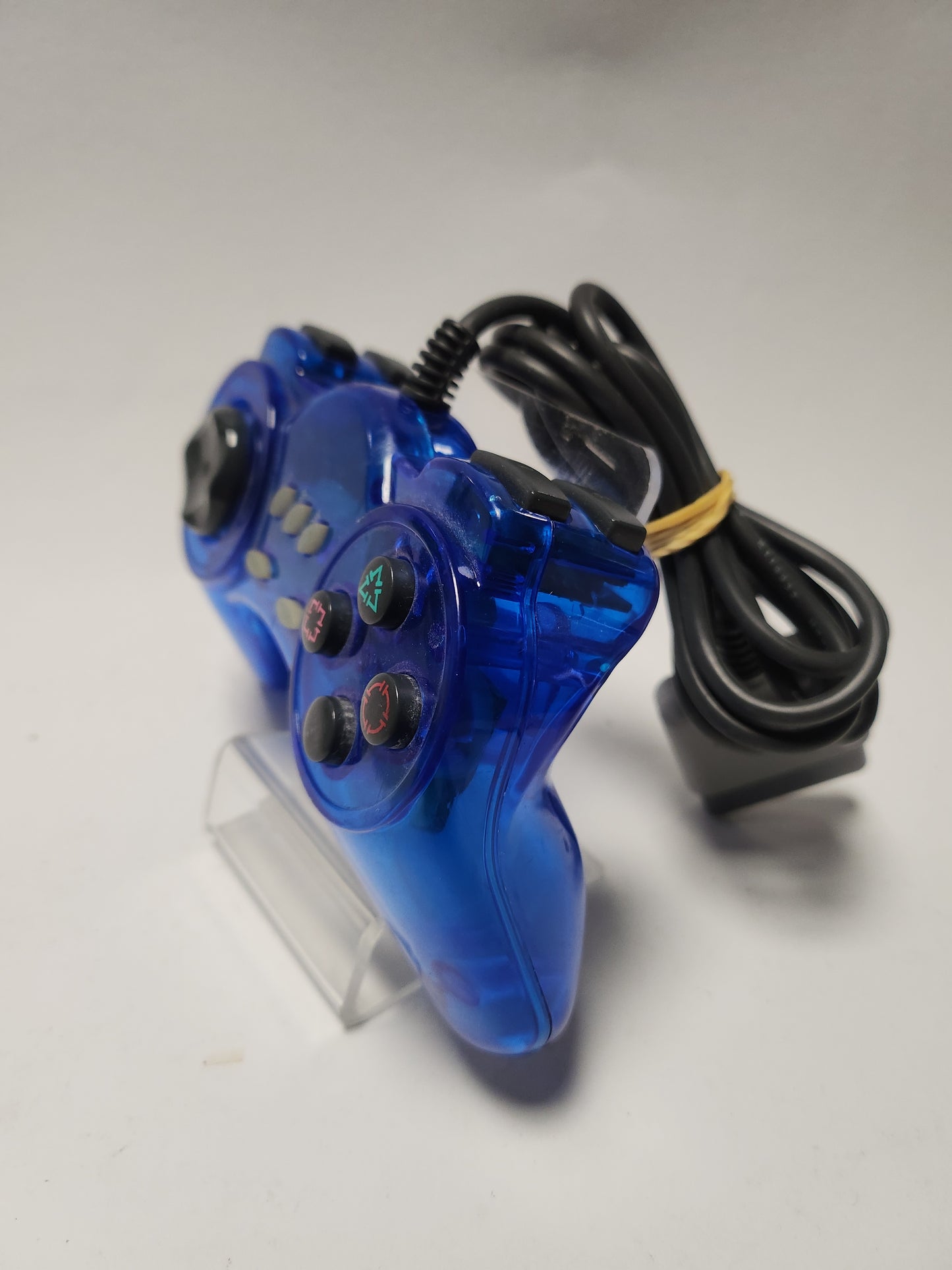Transparant Blue Controller Playstation 1