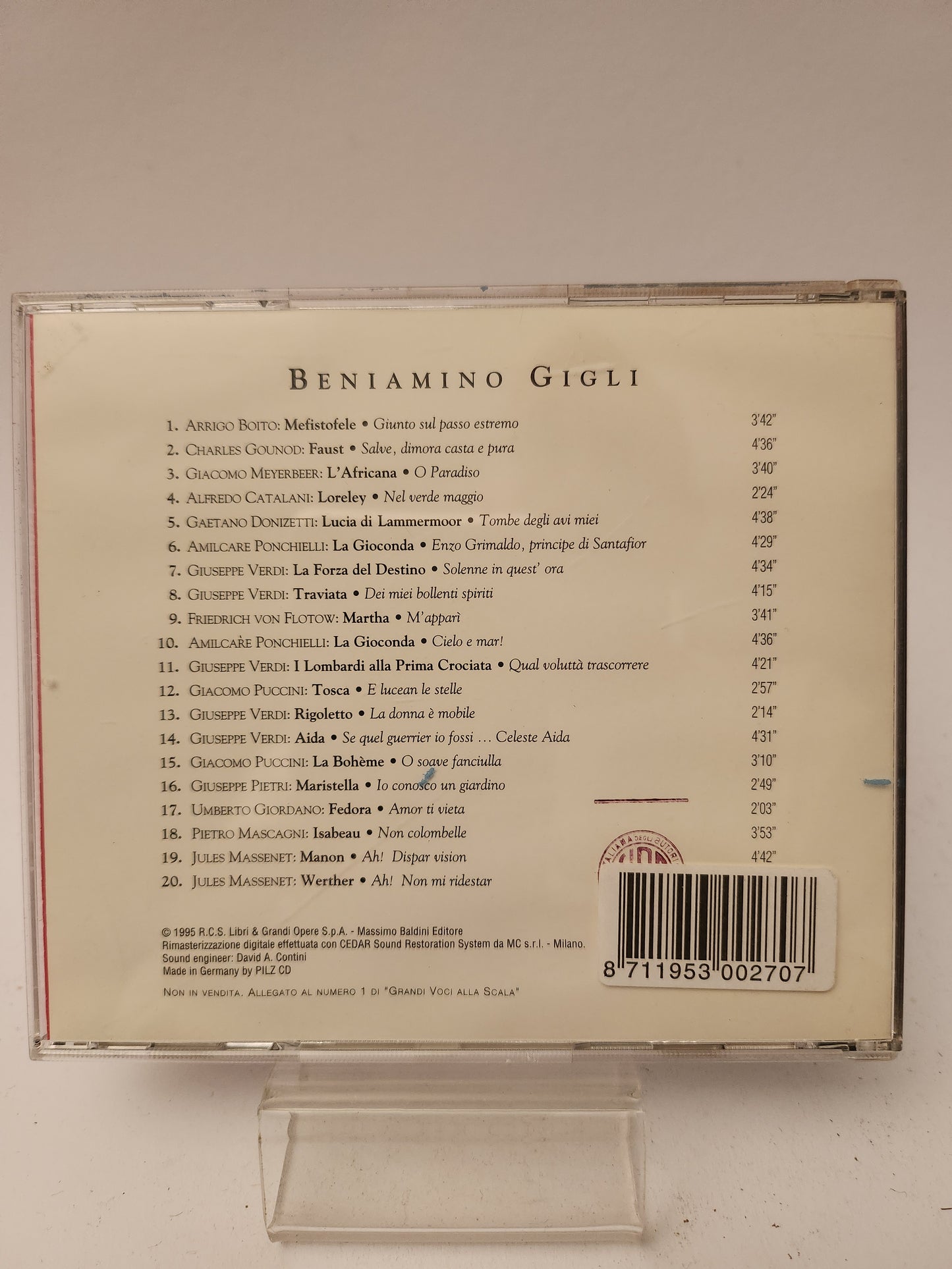 Grandi Voci alla Scala: Beniamino Gigle CD