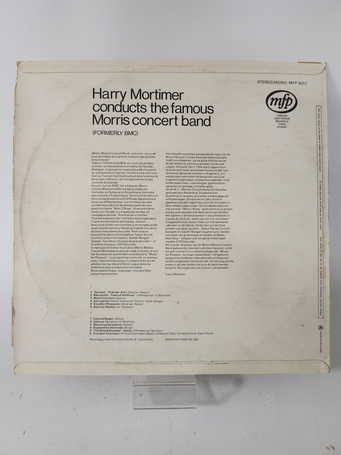 Harry Mortimer conducts the Famous Morris Concert Band LP Vinyl