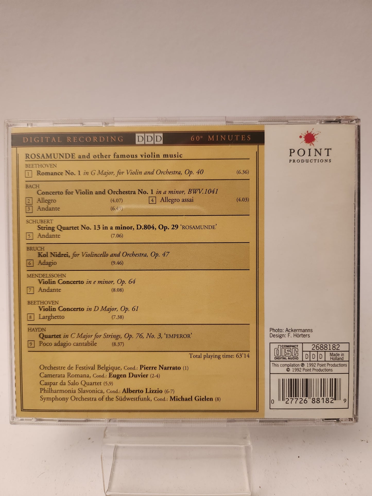The Great Rosamunde and Other Famous Violin Music CD