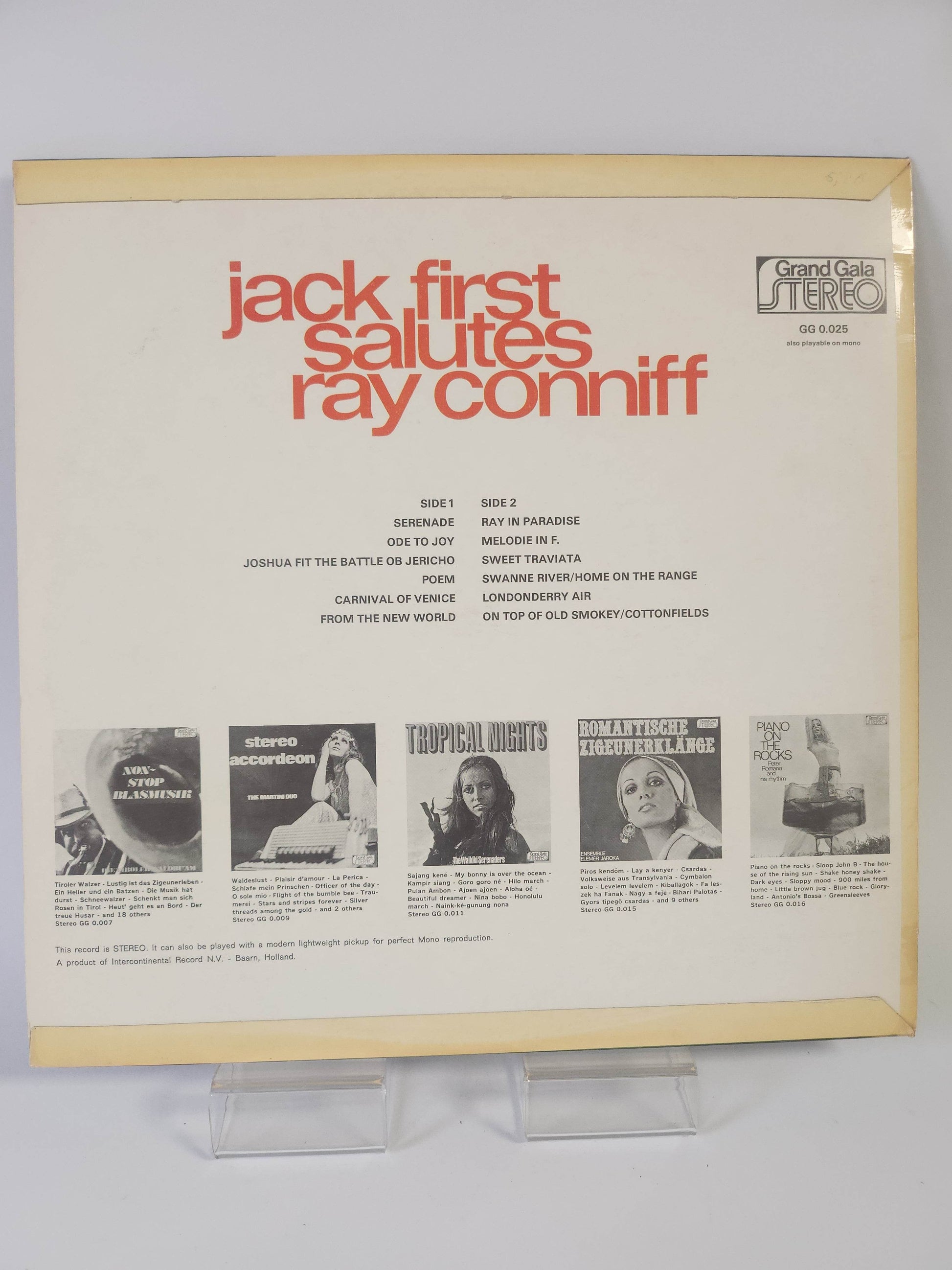 Jack First Salutes Ray Conniff LP Vinyl - Feniks Gameshop