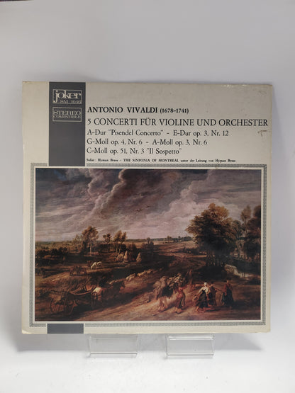 Antonio Vivaldi: 5 Concerti für Violine und Orchester LP Vinyl