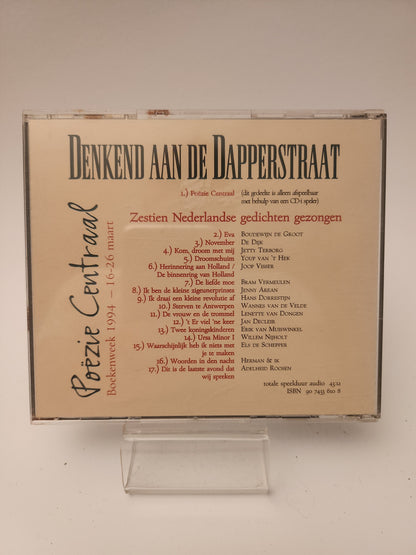 Poëzie Centraal: Denkend aan de Dapperstraat CD