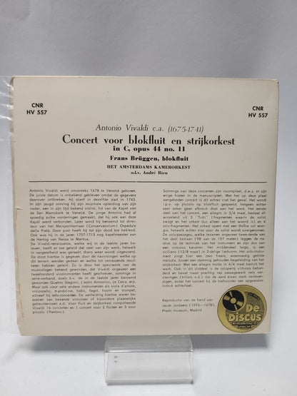 Antonio Vivaldi: Concert voor Blokfluit en Strijkorkest Single Vinyl