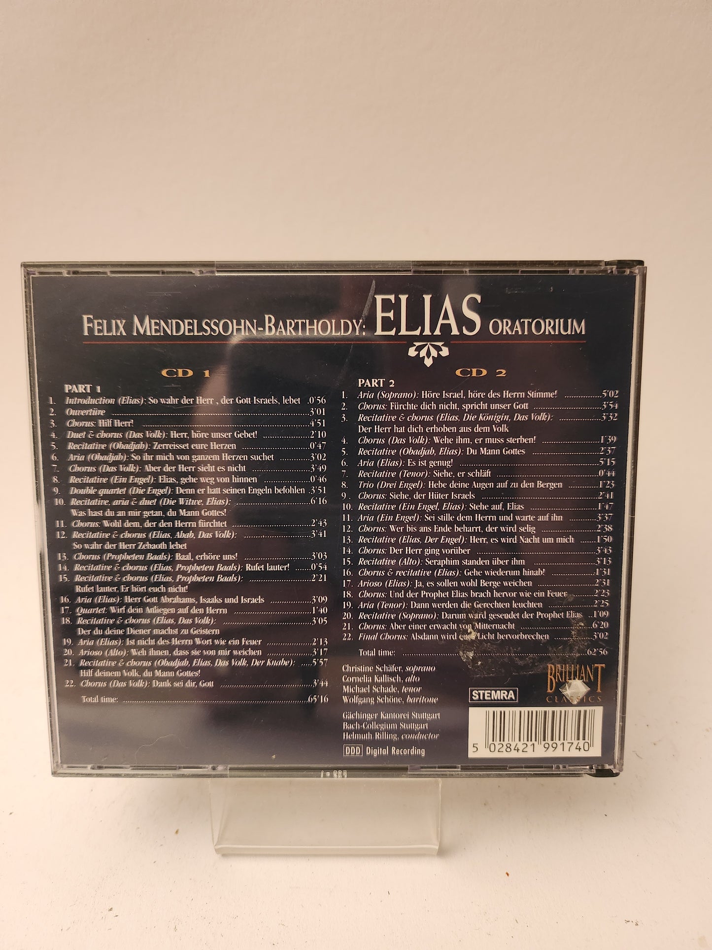 Felix Mendelssohn Bartholdy: Elias Oratorium CD