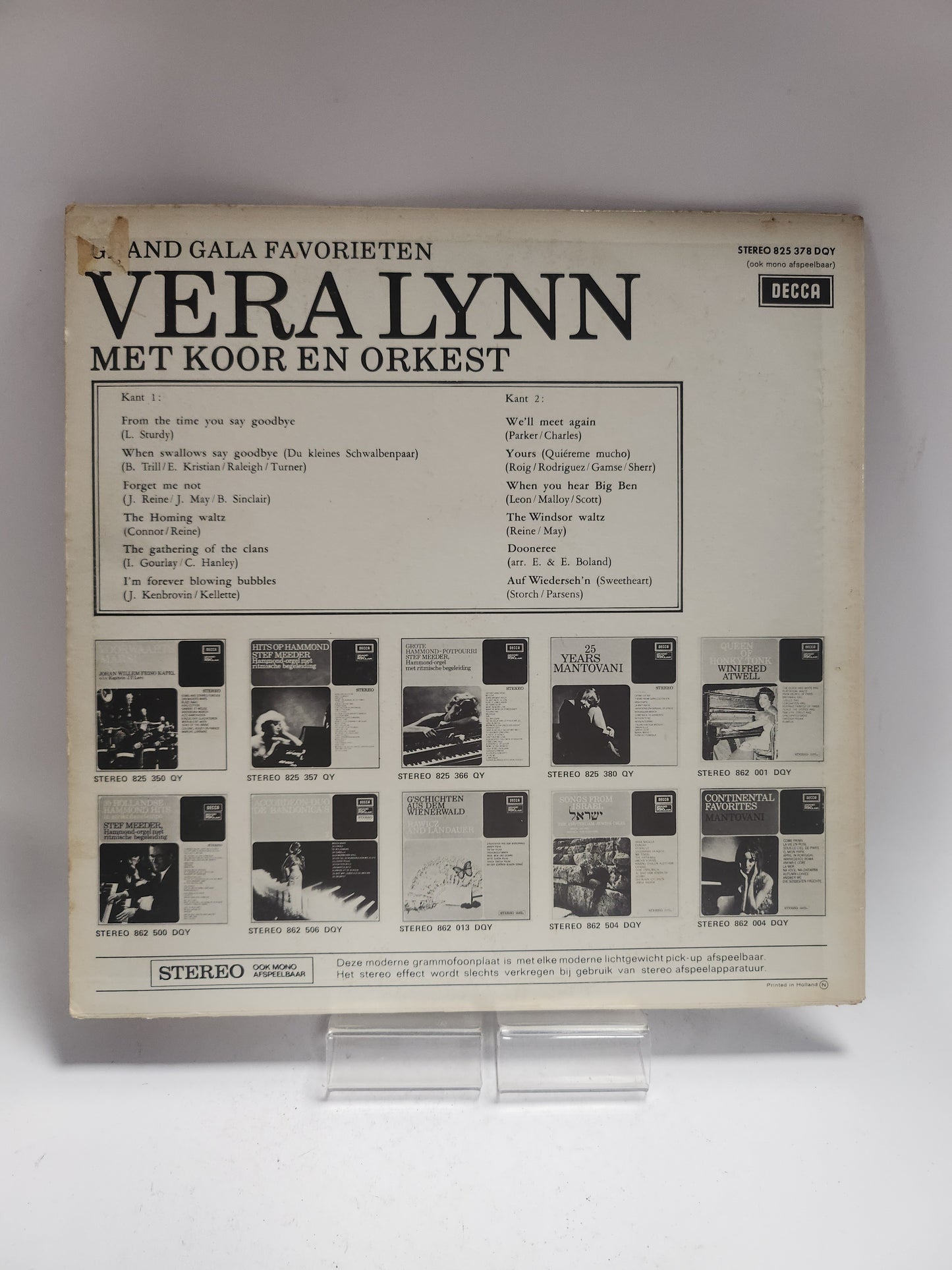 Grand Gala Favorieten: Vera Lynn met Koor en Orkest LP Vinyl