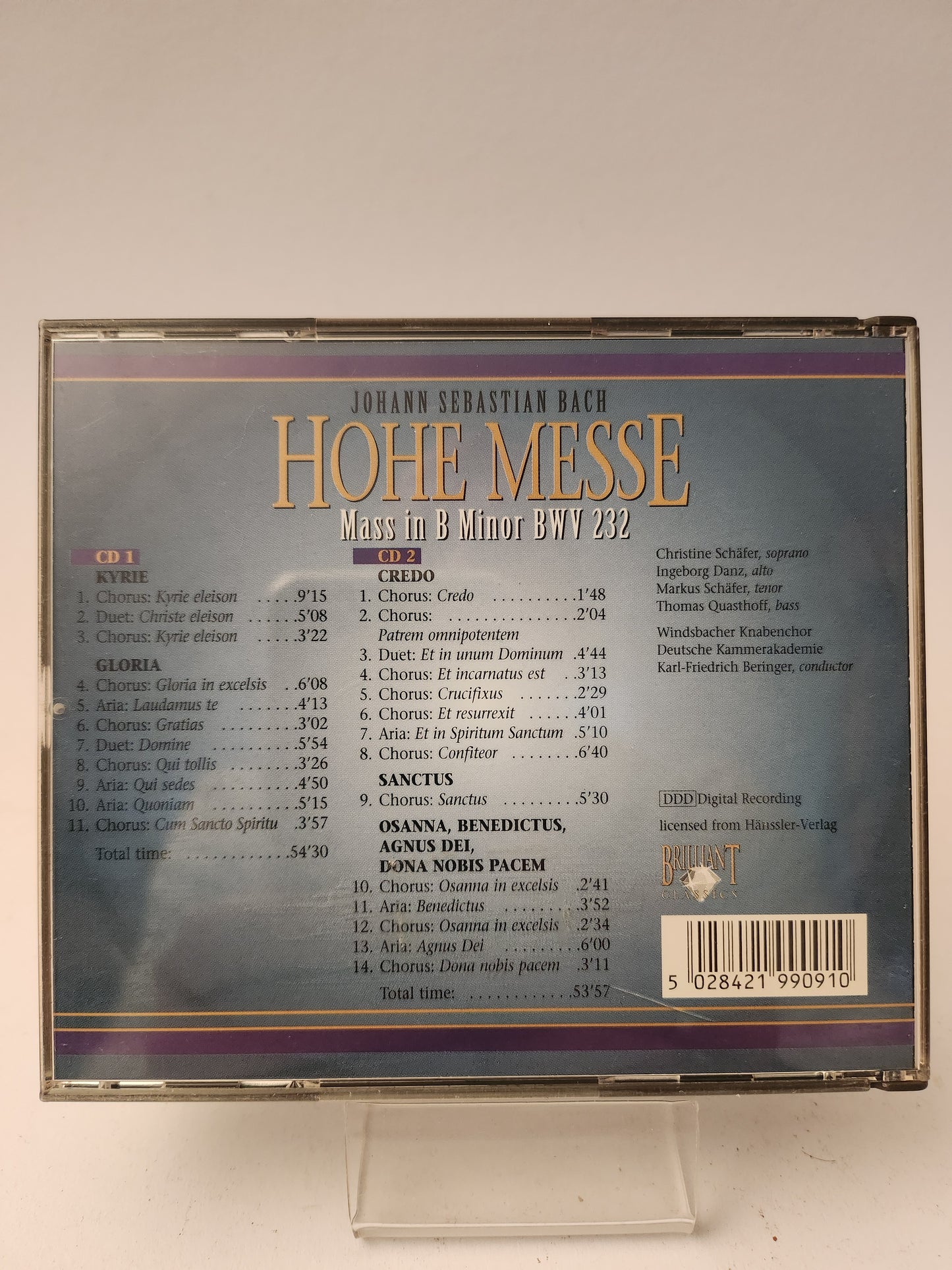 Bach: Hohe Messe CD