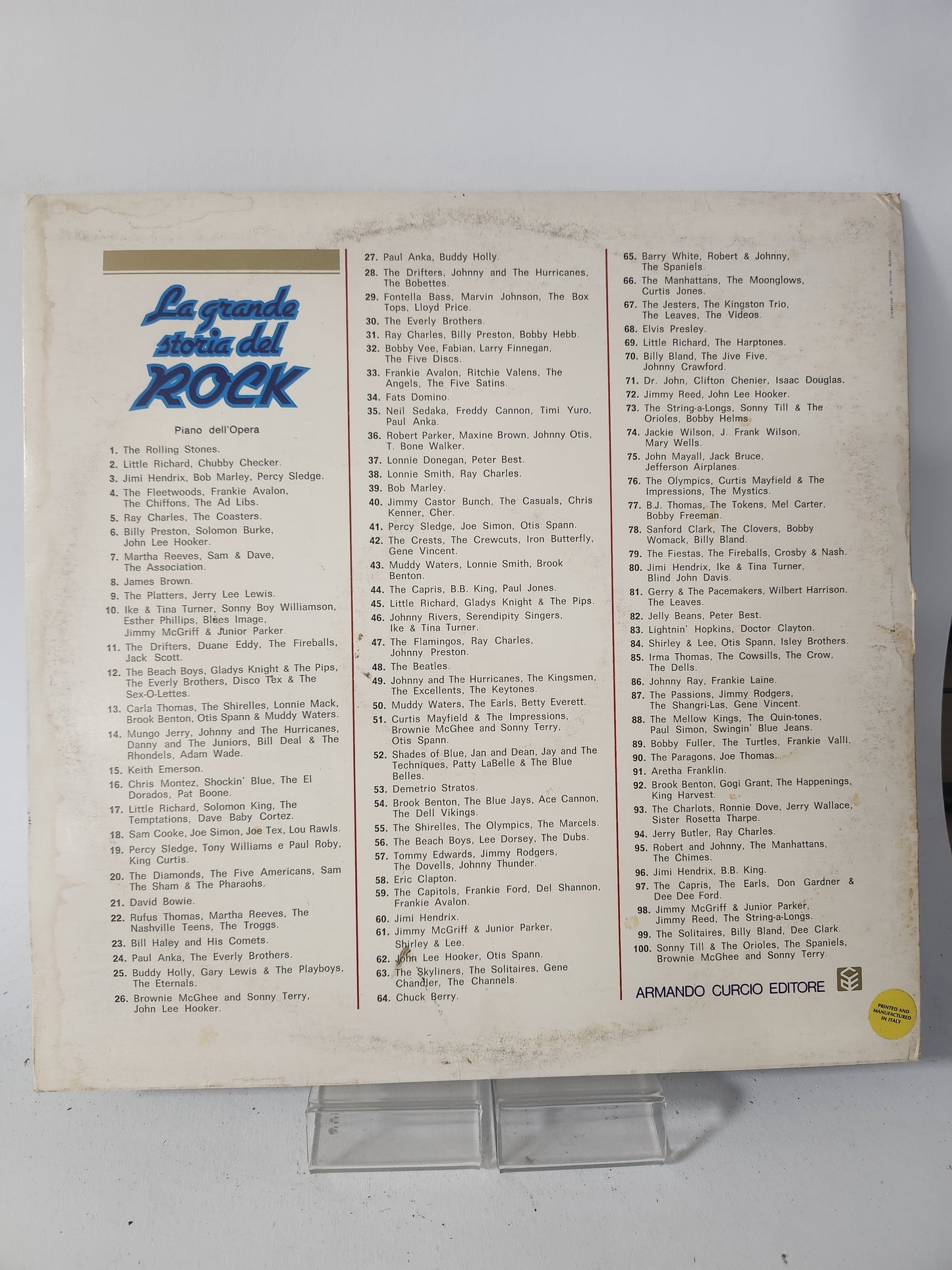 La Grande Storia del Rock 6: Billy Preston/ John Lee Hooker LP Vinyl