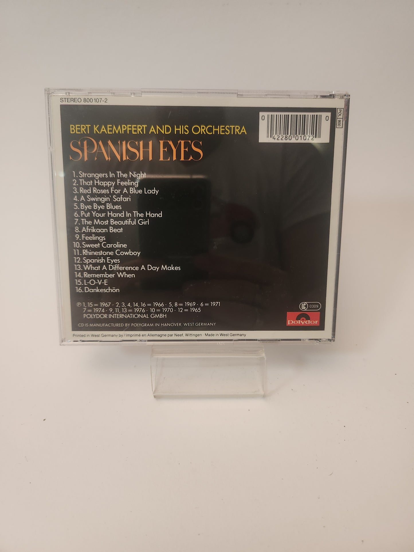 Bert Kaempfert and His Orchestra: Spanish Eyes CD