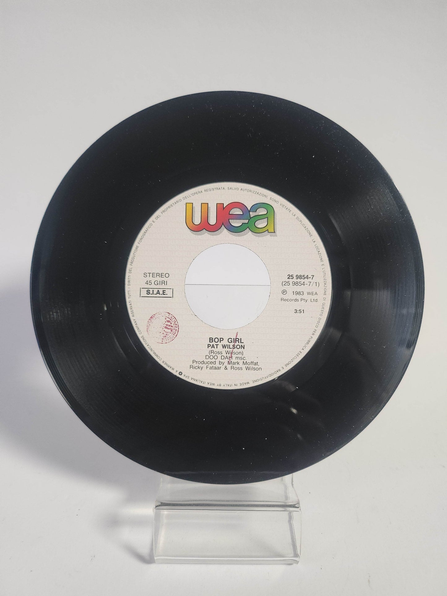 Pat Wilson: Bop Girl Single Vinyl - Feniks Gameshop