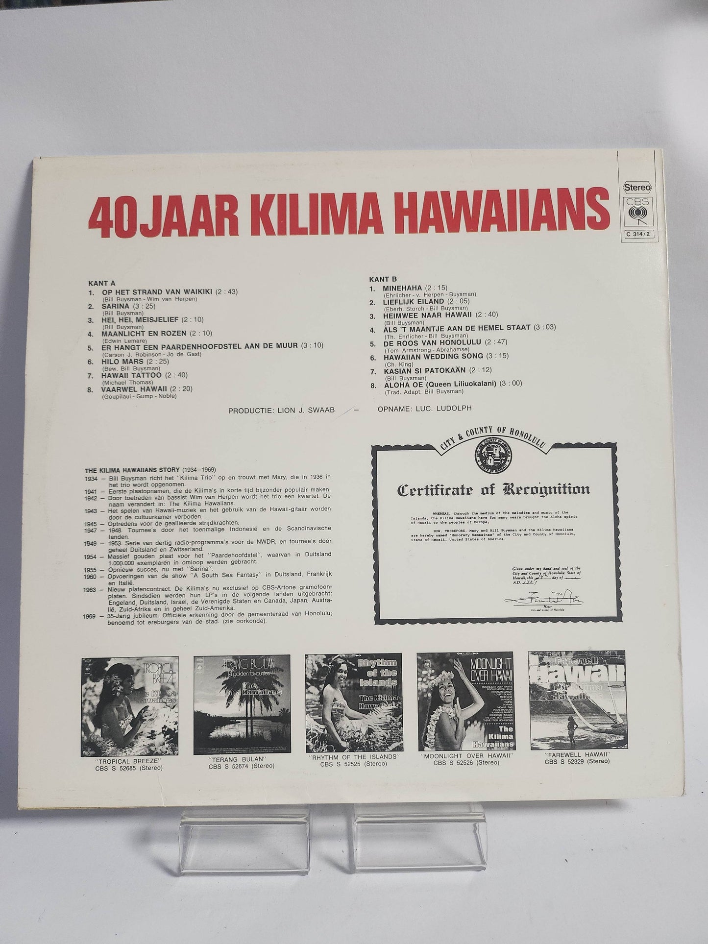 Kilima Hawaiians: 40 jaar LP Vinyl - Feniks Gameshop