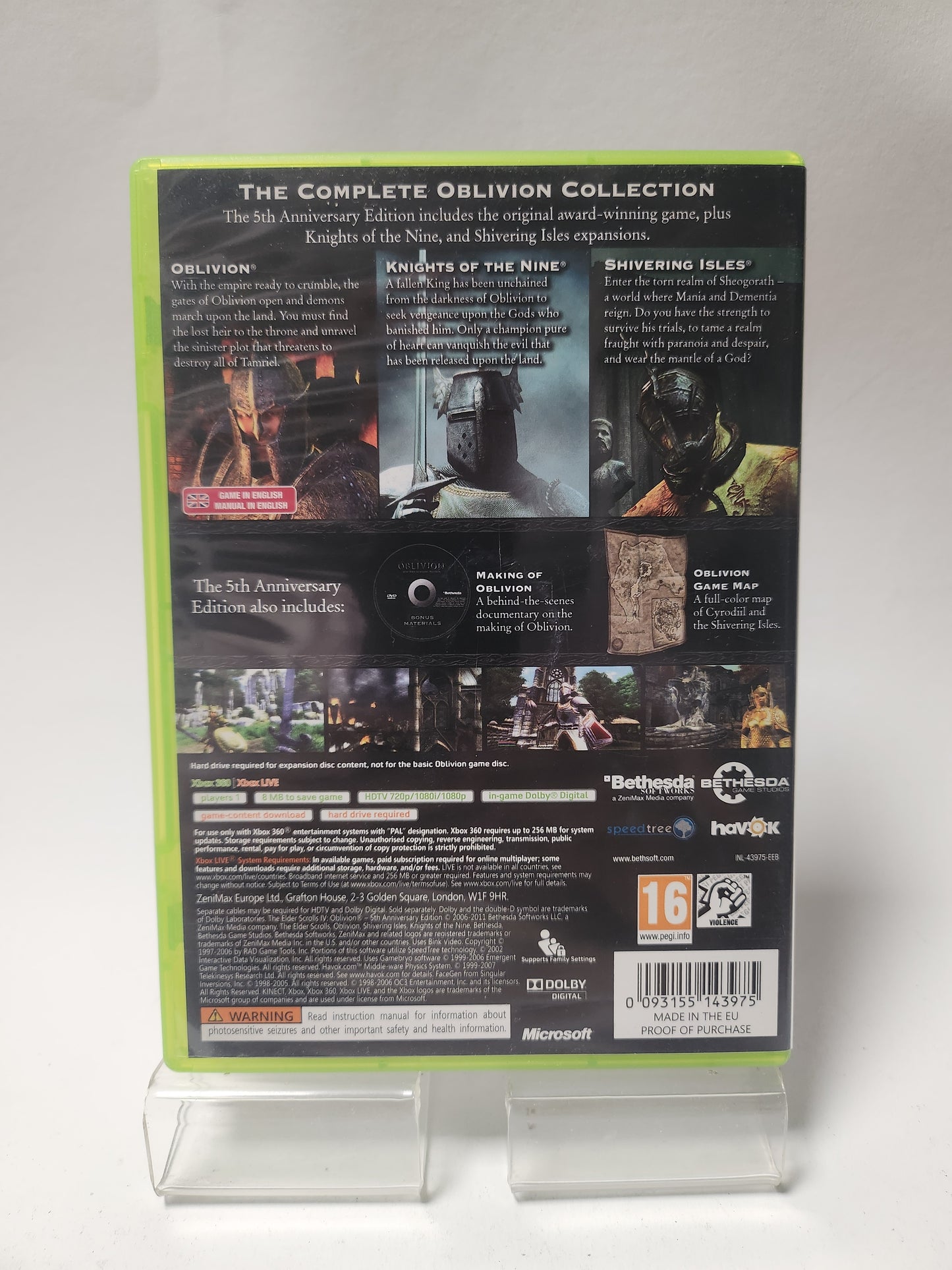 Elder Scrolls IV Oblivion 5th Anniversery Edition Xbox 360