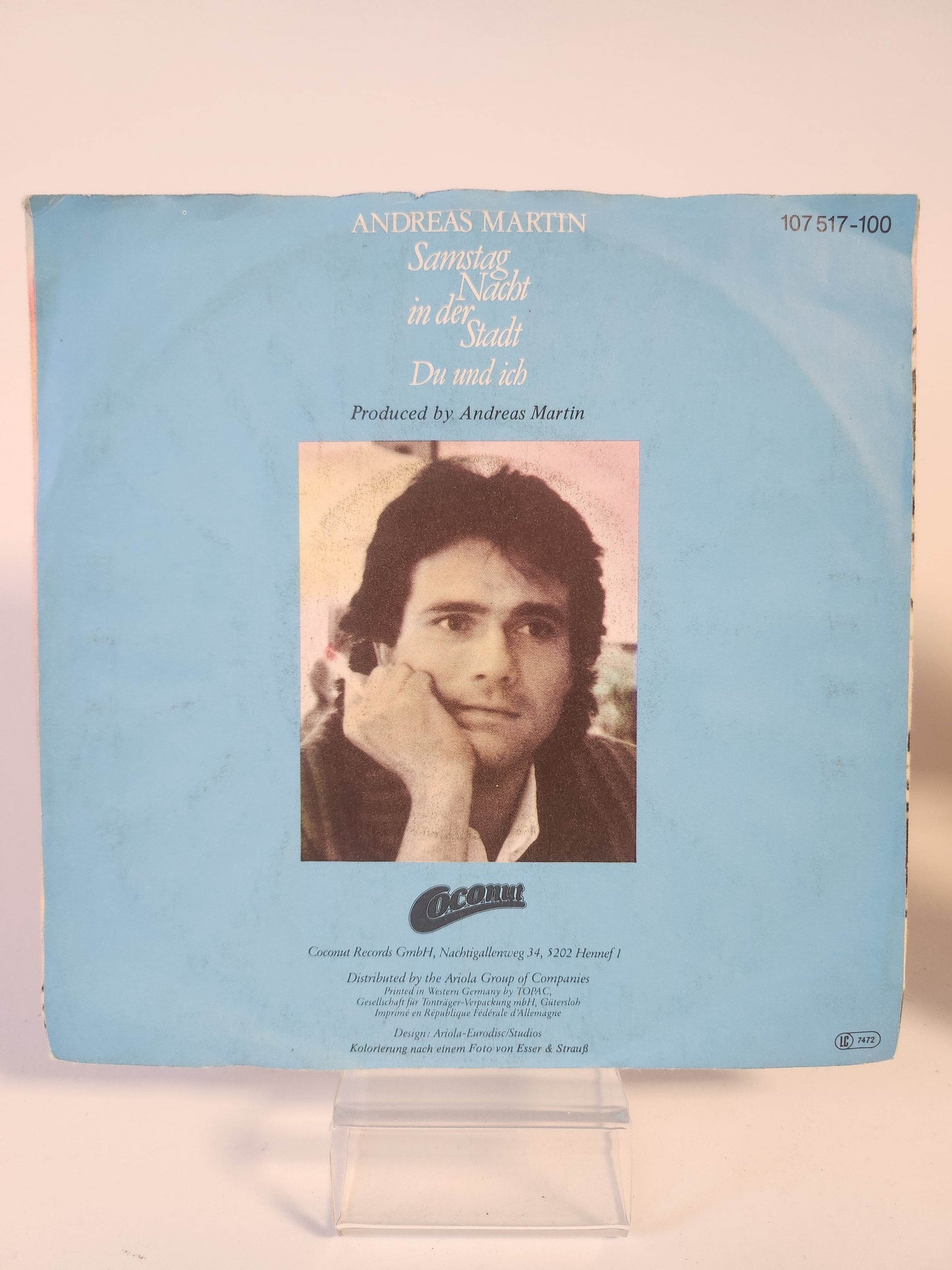 Andreas Martin: Samstag Nacht in der Stadt Single Vinyl - Feniks Gameshop