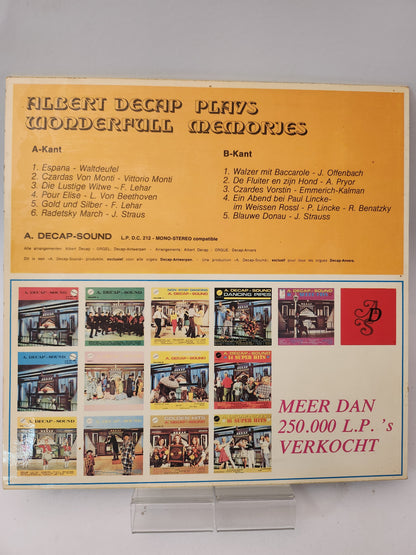 Albert Decap plays Wonderfull Memories LP Vinyl