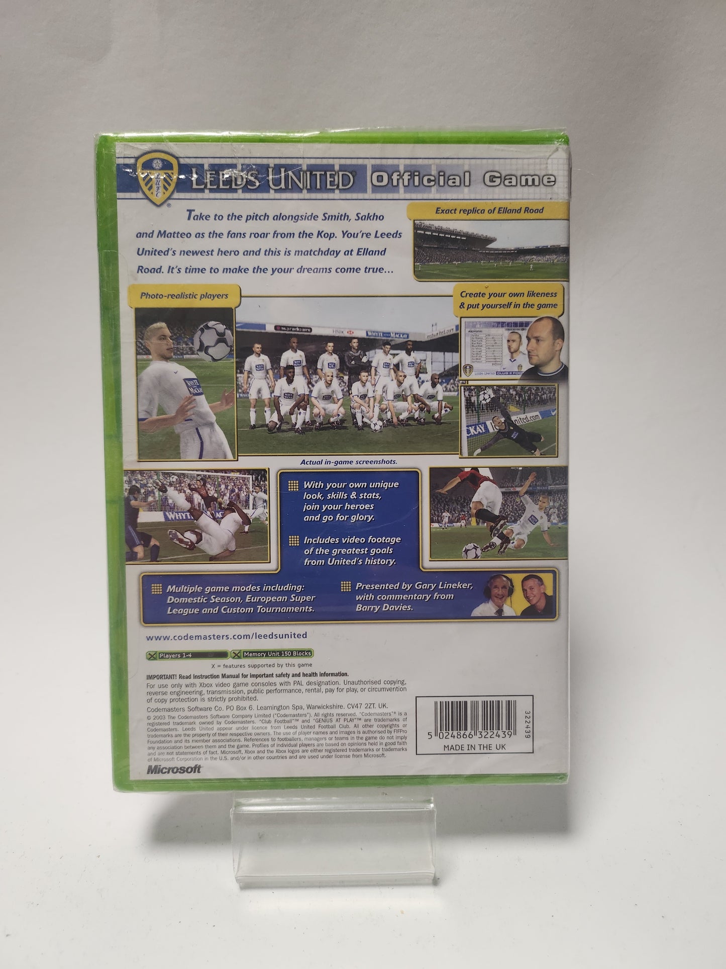 Leeds United Club Football, versiegeltes Xbox-Original