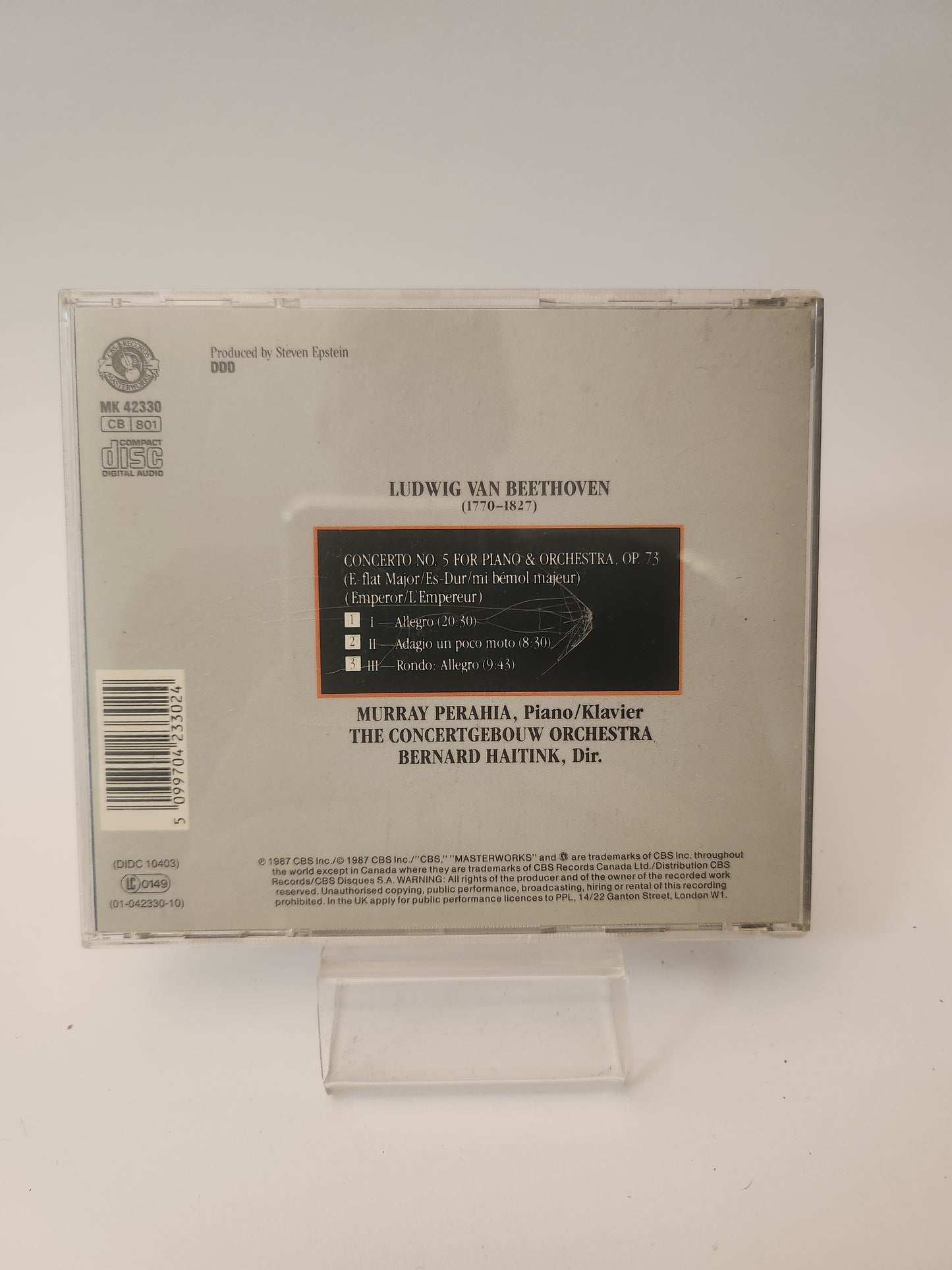Murray Perahia: Beethoven CD