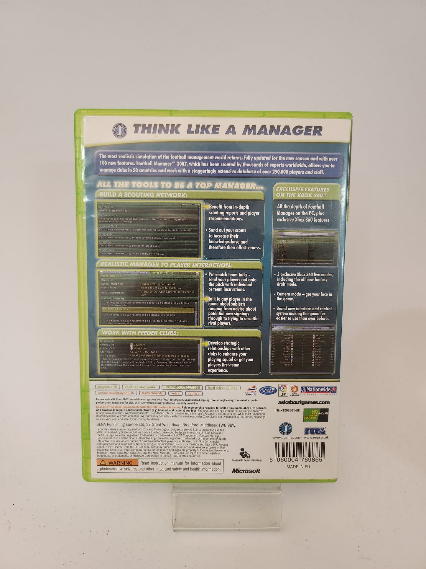 Football Manager 2007 (No Book) Xbox 360