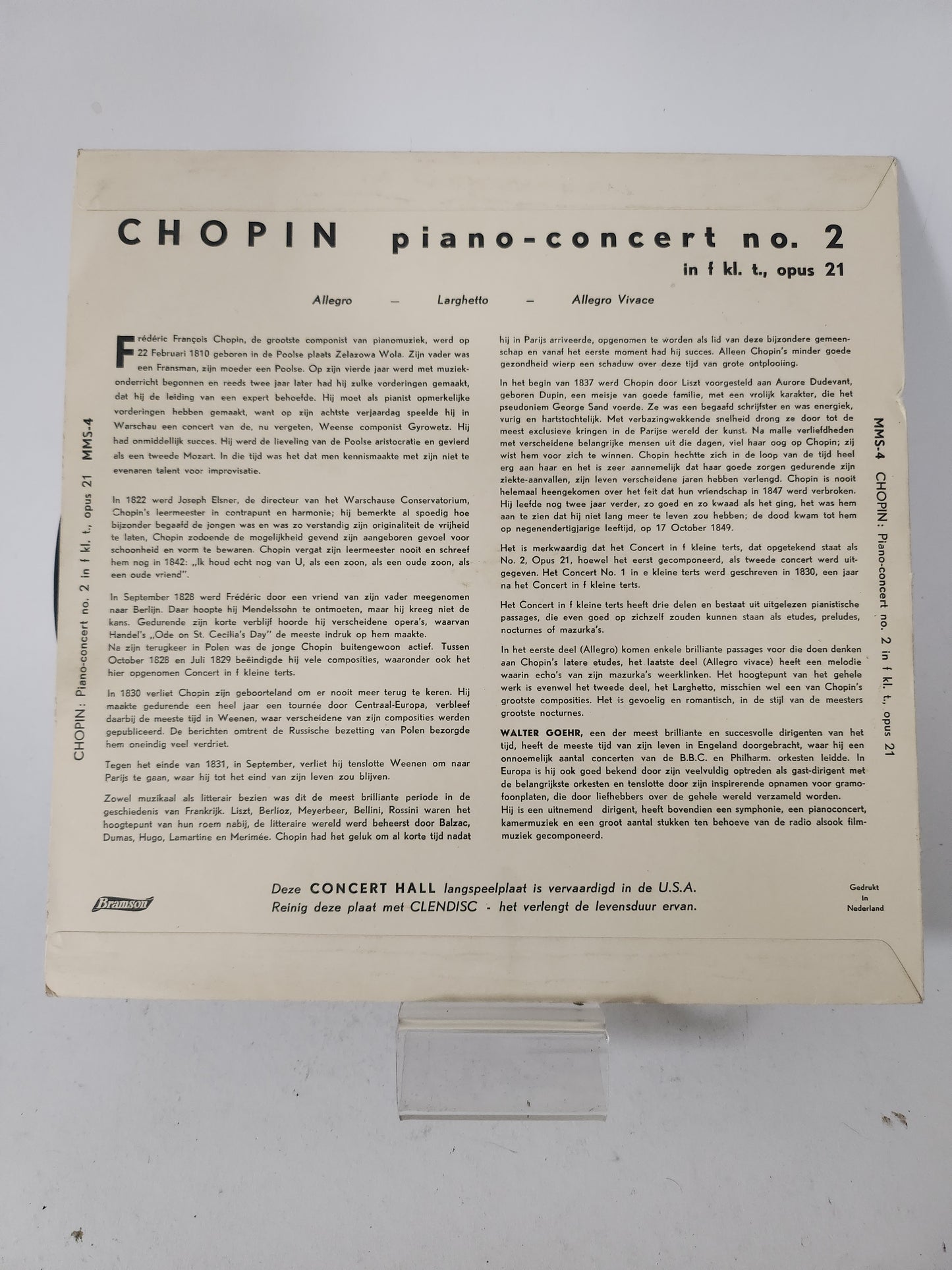 Chopin Piano-Concert no 2 LP Vinyl