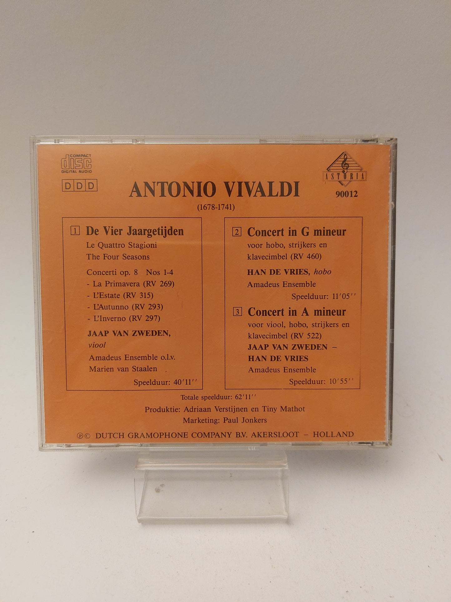 Jaap van Zweden: Antonio Vivaldi CD
