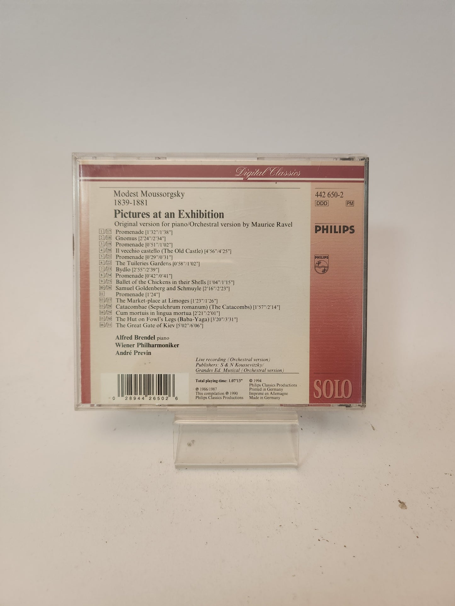 Moussorgsky: Pictures at an Exibition CD