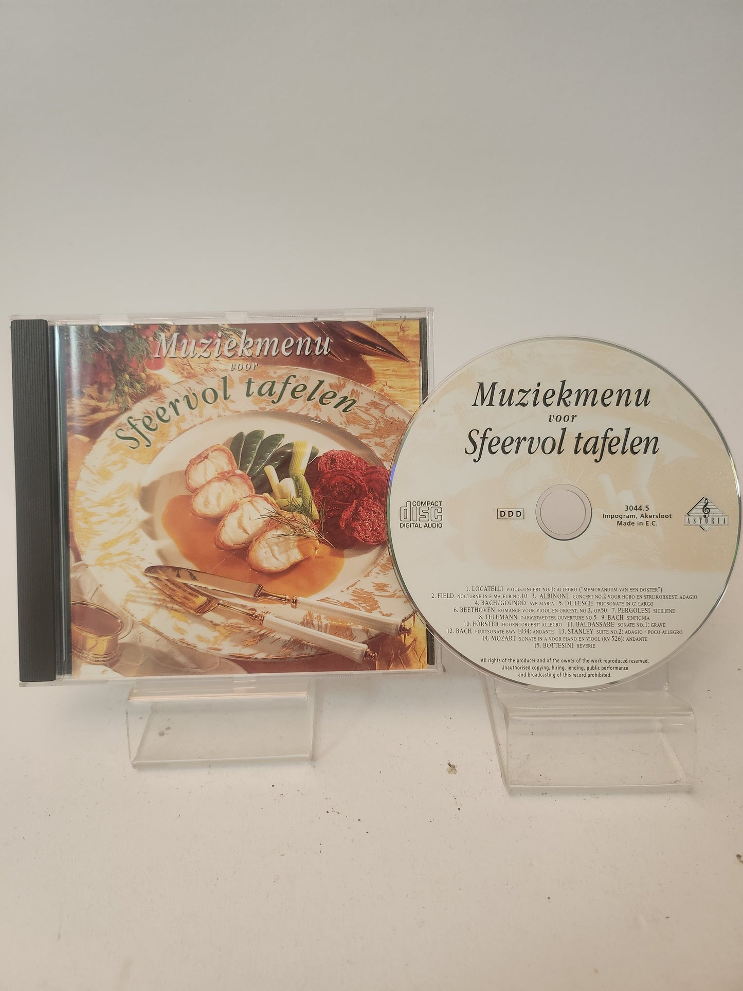 Muziekmenu voor Sfeervol Tafelen CD
