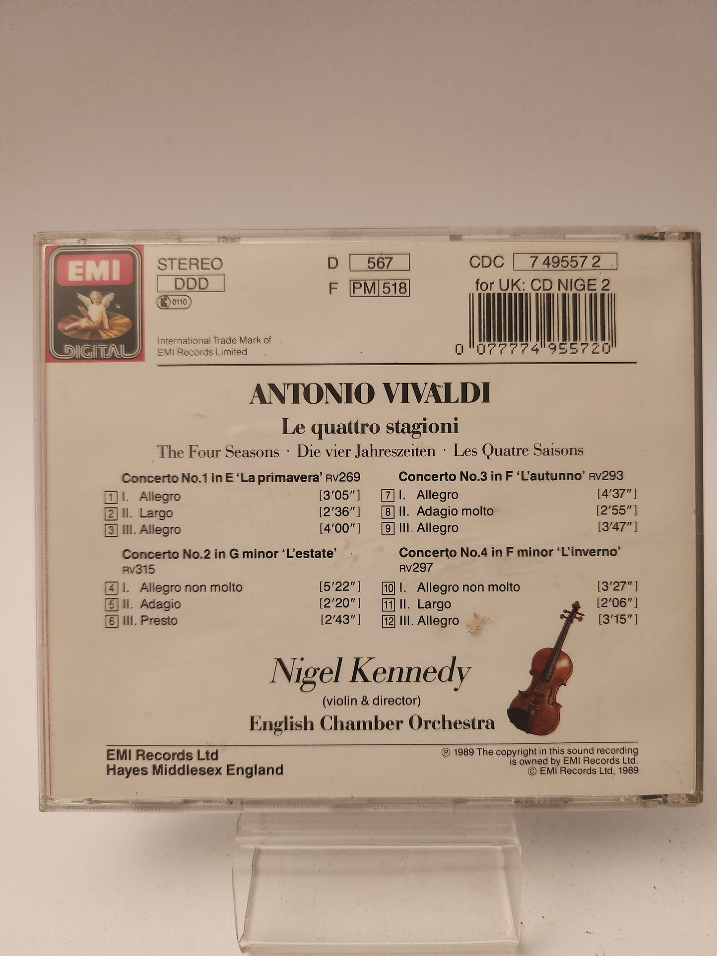 Nigel Kennedy: Vivaldi Le Quattro Stagioni CD