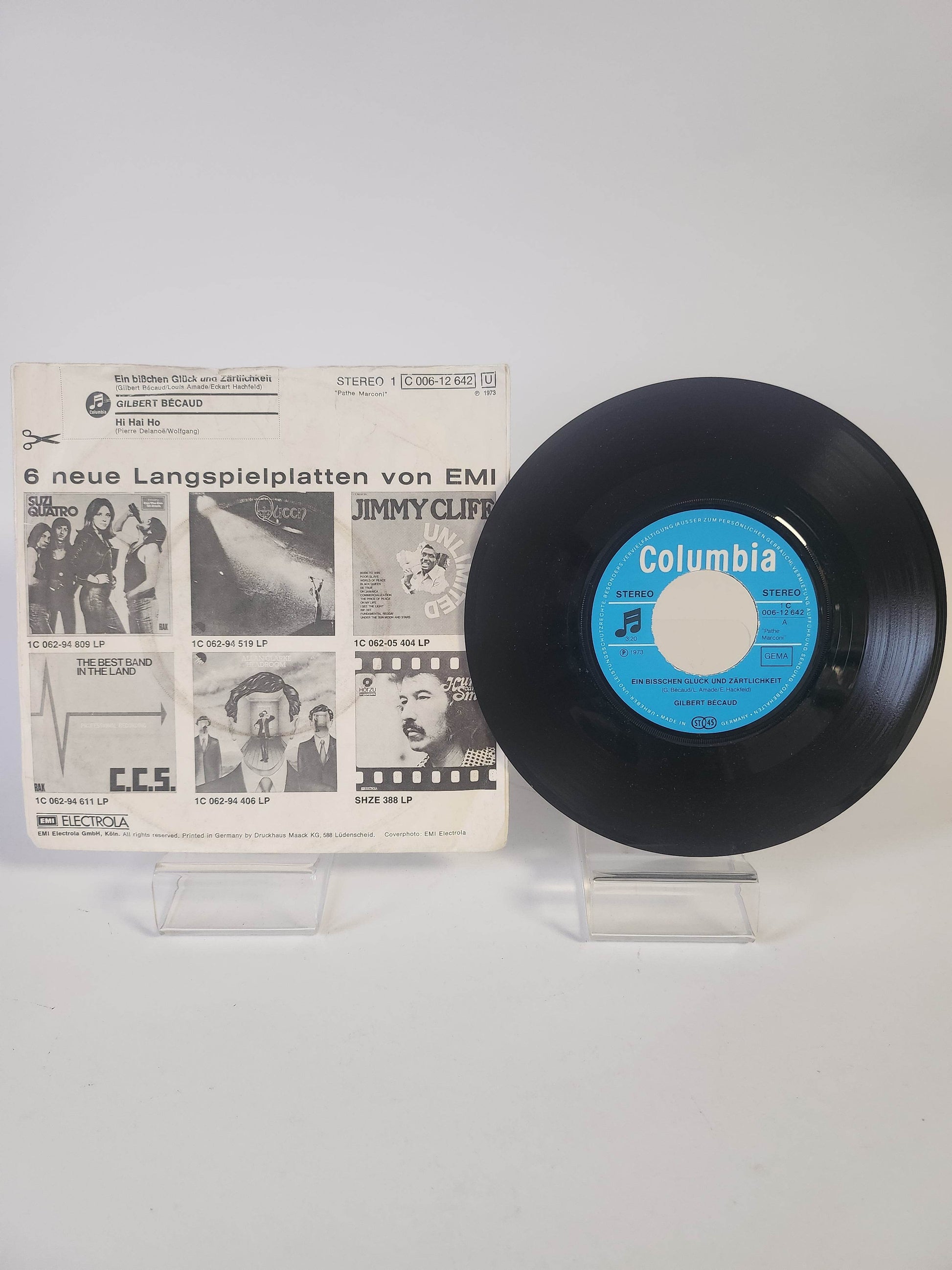 Gilbert Becaud: Ein Bißchen Gluck und Zartlichkeit Hi Hai Ho Single Vinyl - Feniks Gameshop