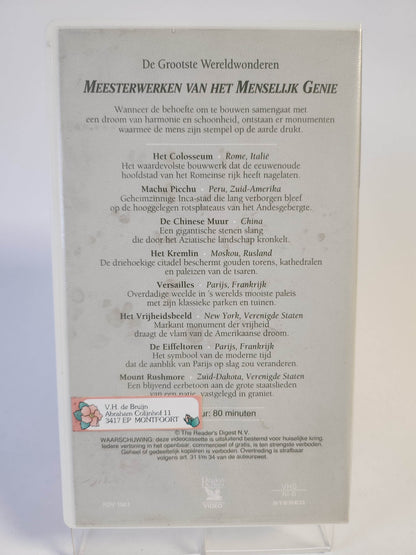 Grootste Wereldwonderen: Meesterwerken van het Menselijk Genie VHS - Feniks Gameshop