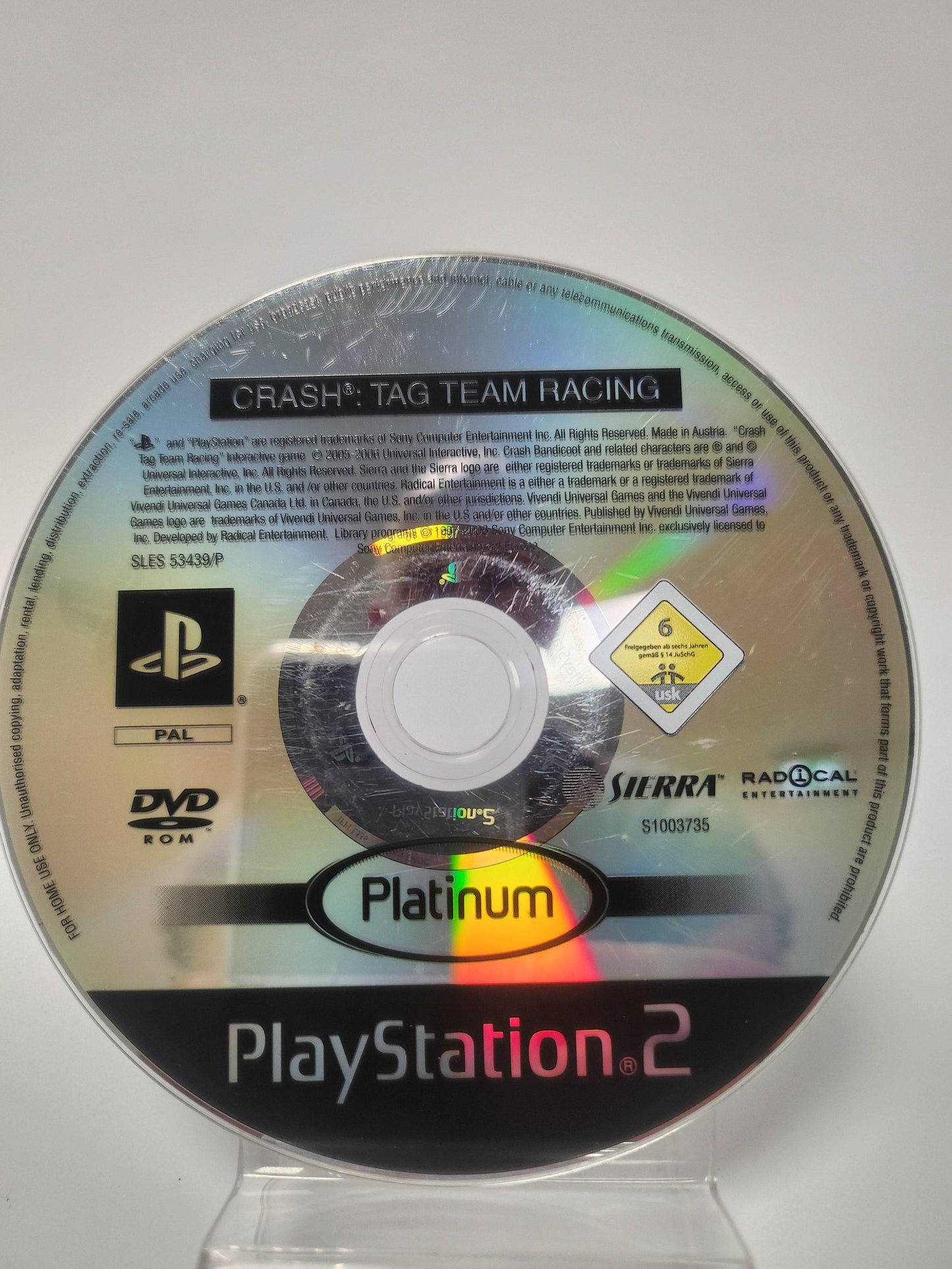 Crash Tag Team Racing Platinum (Disc Only) PlayStation 2 - Feniks Gameshop