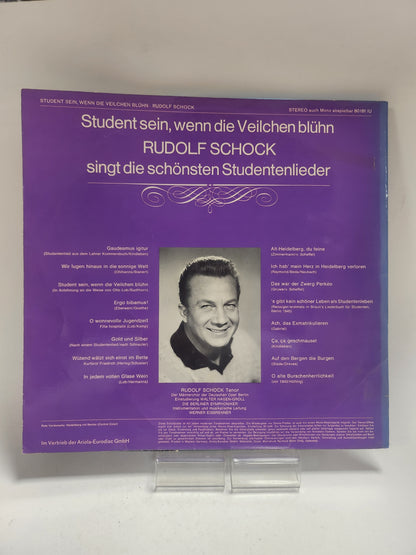 Rudolf Schock: Student Sein, Wenn die Veilchen Blühn LP Vinyl