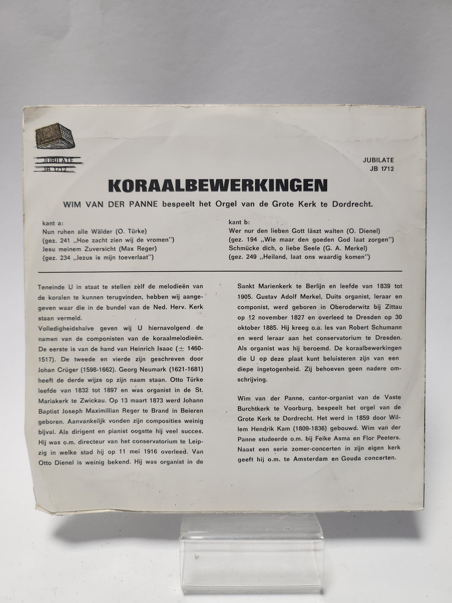 Wim van der Panne: Koraalbewerkingen Single Vinyl