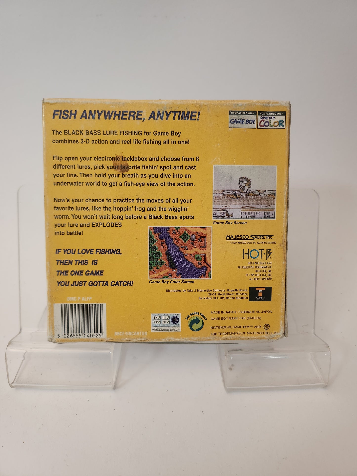 Black Bass Lure Fishing CIB Game Boy Color