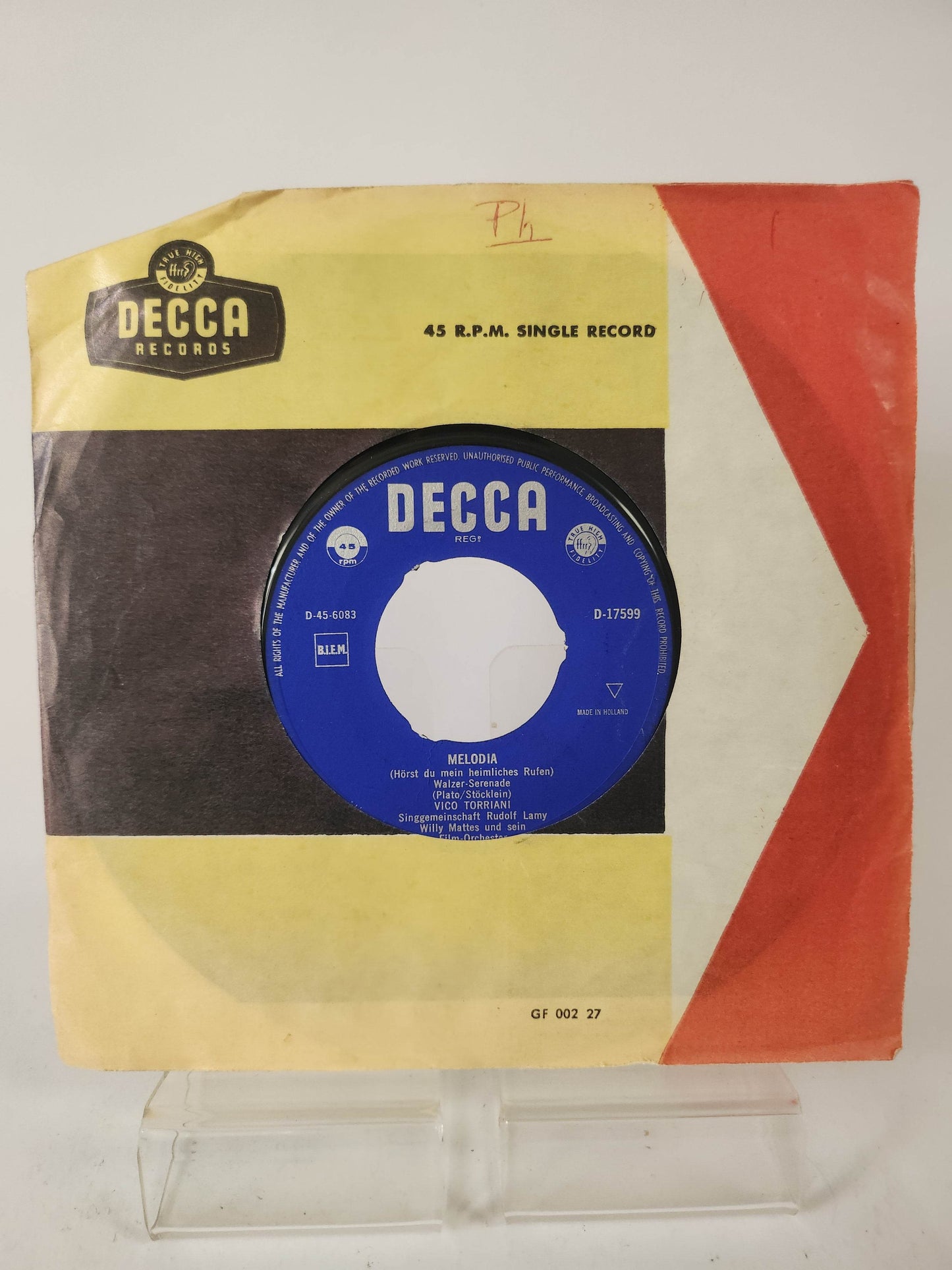 Decca: Du Schwarzer Zigeuner Single Vinyl - Feniks Gameshop
