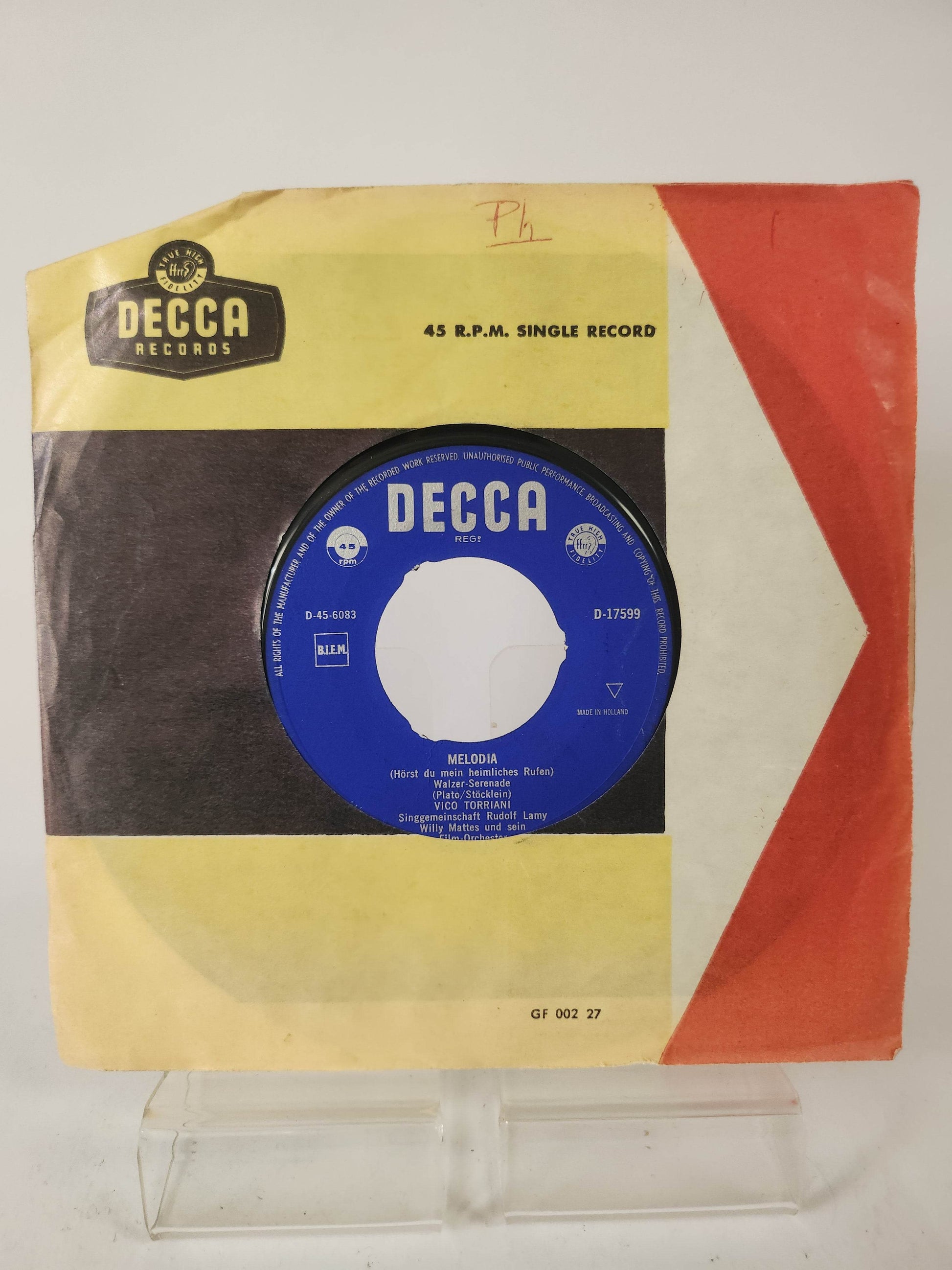 Decca: Du Schwarzer Zigeuner Single Vinyl - Feniks Gameshop
