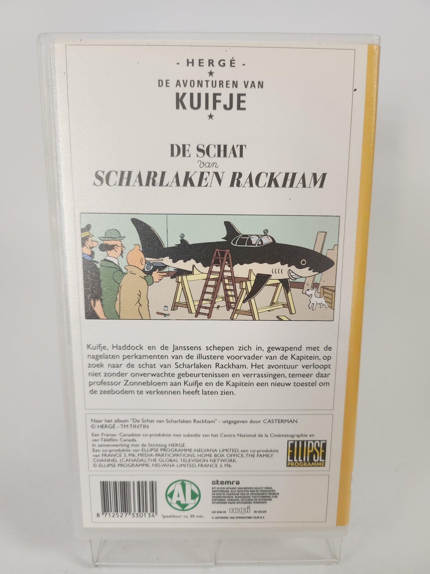 Kuifje "de Schat van Scharlaken Rackham" VHS Kids
