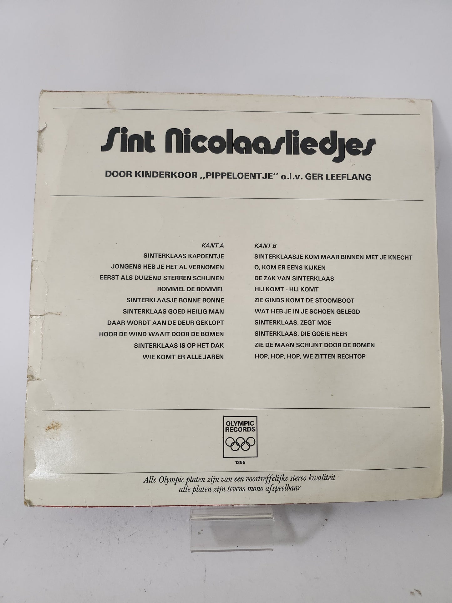 Sint Nicolaasliedjes: Kinderkoor Pippeloentje LP Vinyl