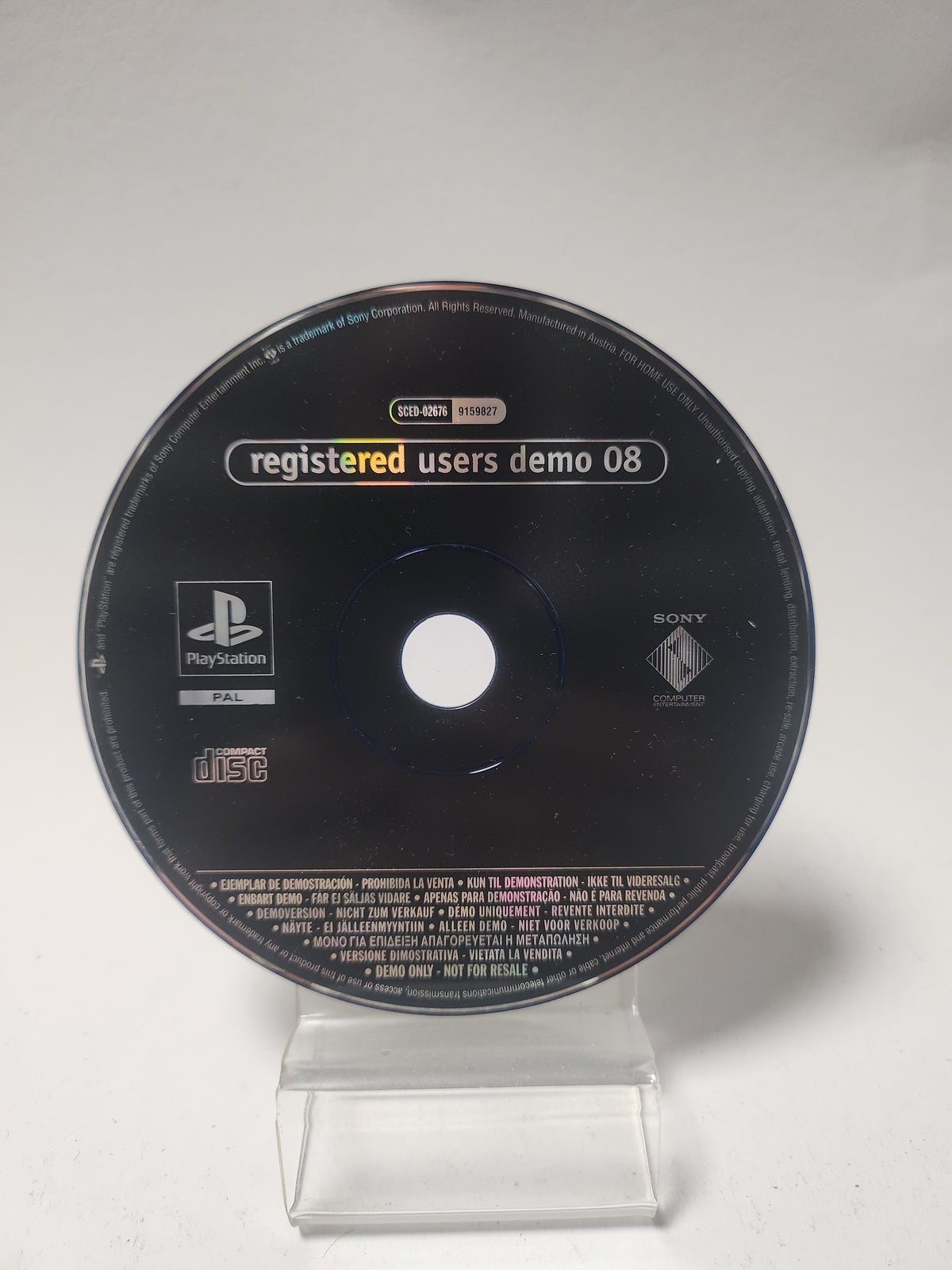 Registered Users Demo 08 PlayStation 1